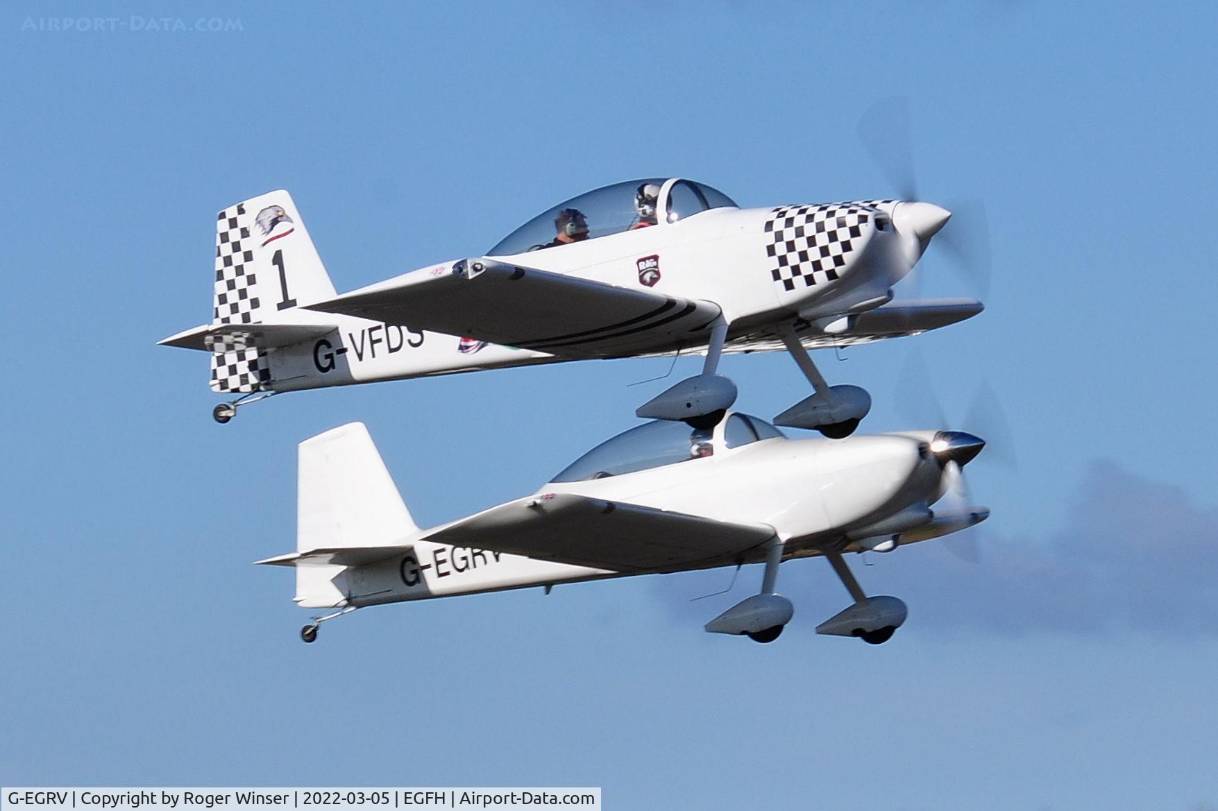 G-EGRV, 2007 Vans RV-8 C/N PFA 303-13639, Raven 3 in a formation departure led by Raven 1.