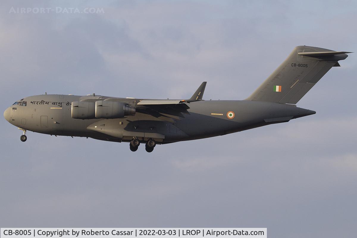 CB-8005, 2013 Boeing C-17A Globemaster III C/N F-262/IND-5, Bucharest Airport - Evacuation Flights - Operation Ganga - Ukraine-Russia Invasion