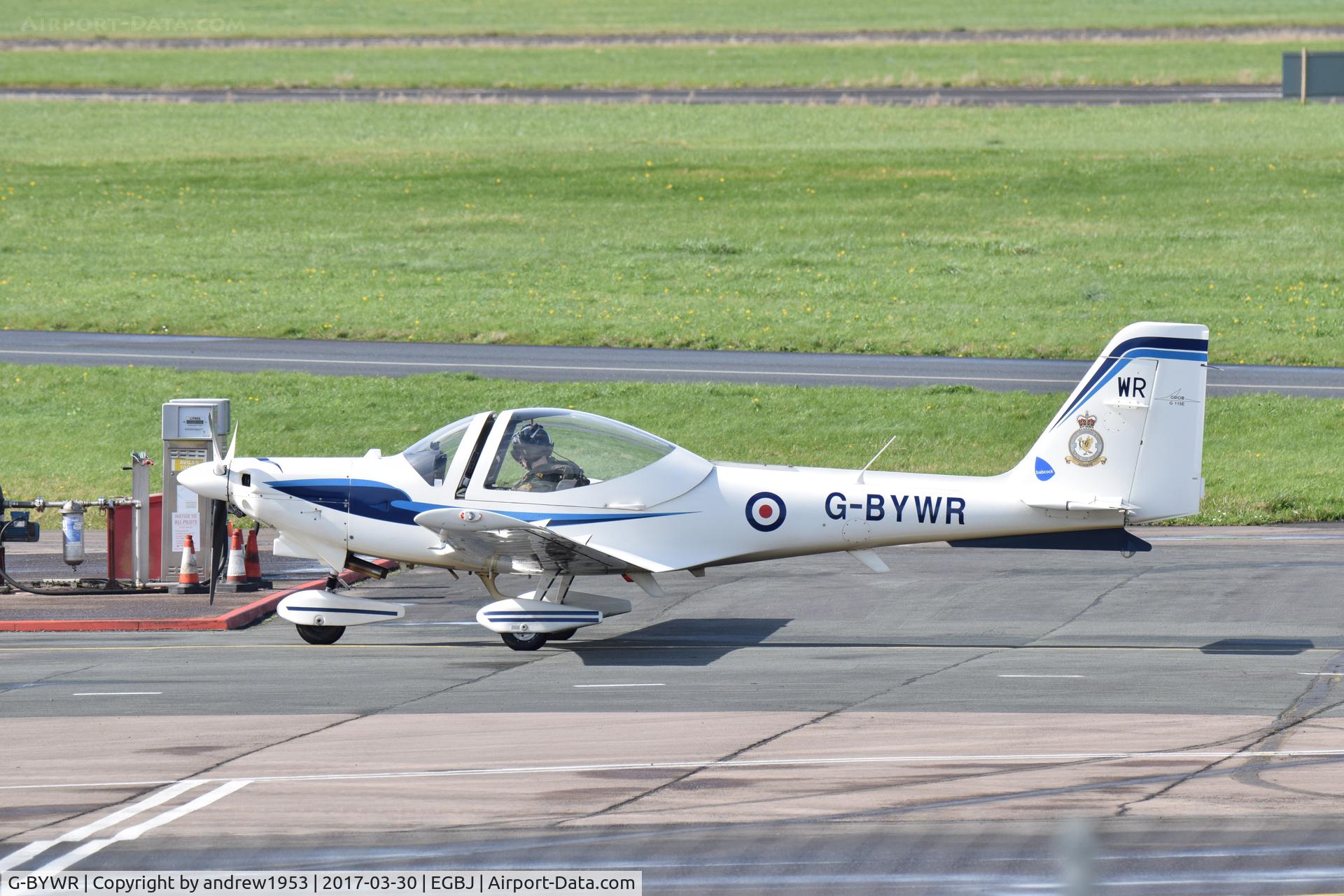 G-BYWR, 2000 Grob G-115E Tutor T1 C/N 82152/E, G-BYWR at Gloucestershire Airport.