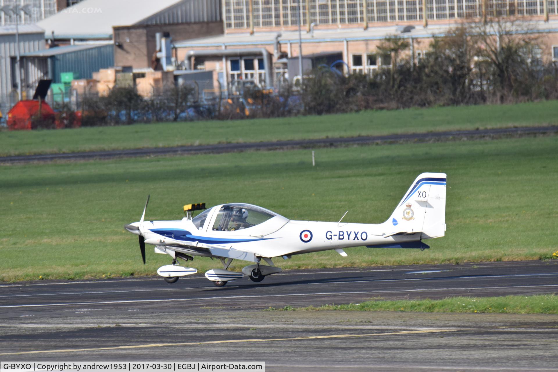 G-BYXO, 2001 Grob G-115E Tutor T1 C/N 82175/E, G-BYXO at Gloucestershire Airport.
