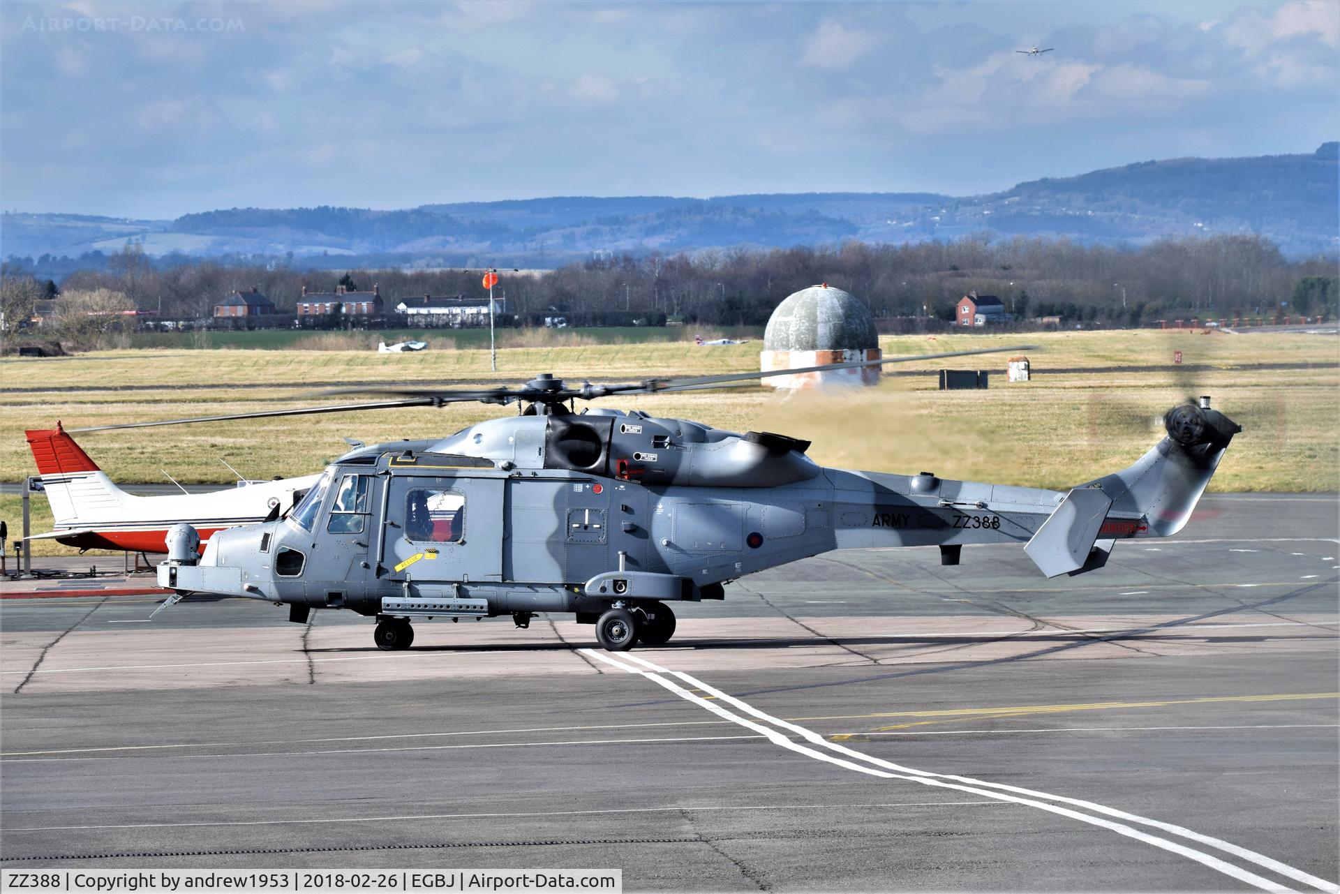 ZZ388, 2012 AgustaWestland AW-159 Wildcat AH.1 C/N 486, ZZ388 at Gloucestershire Airport.