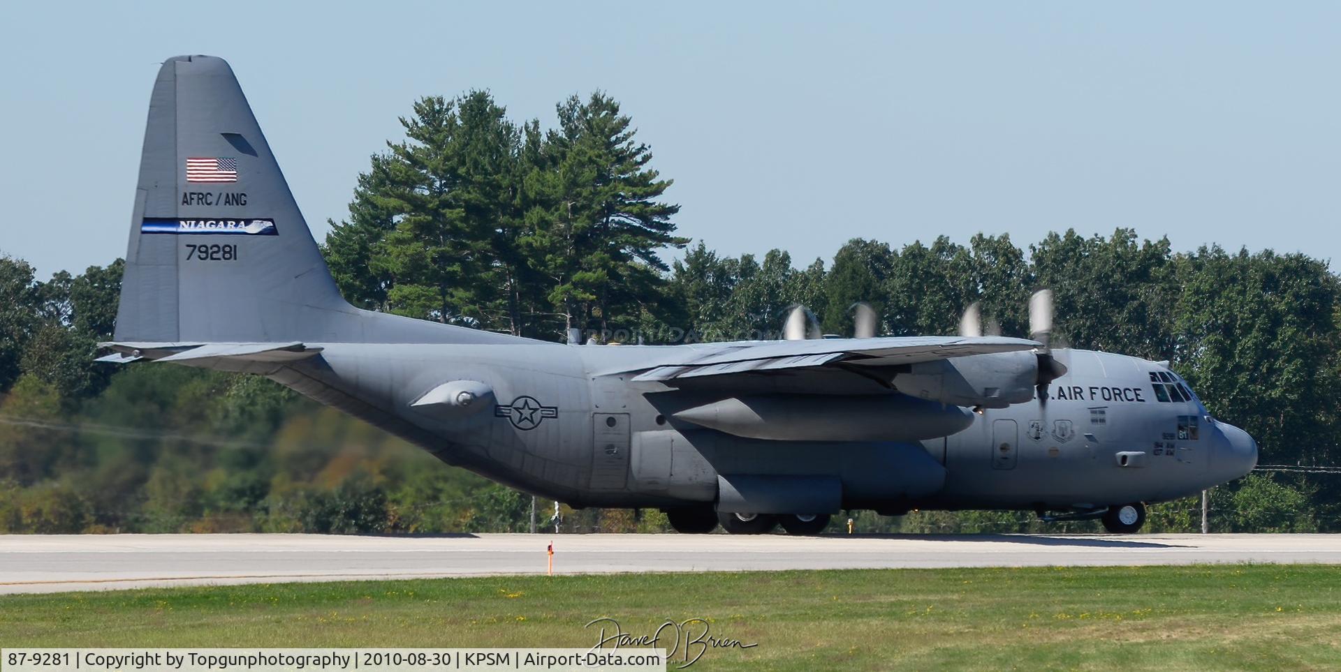 87-9281, 1987 Lockheed C-130H Hercules C/N 382-5122, Headed back to Niagara