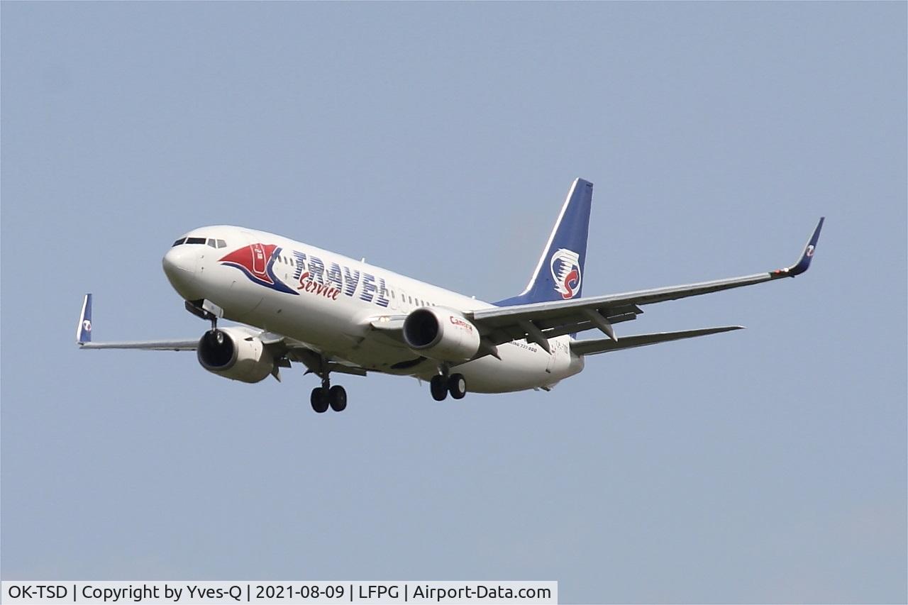 OK-TSD, 2014 Boeing 737-8Q8 C/N 41795, Boeing 737-8Q8, Short approach rwy 26L, Roissy Charles De Gaulle airport (LFPG-CDG)