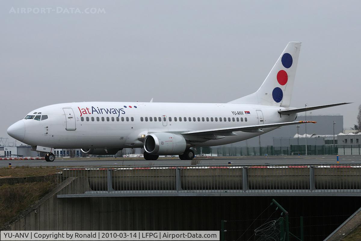 YU-ANV, 1988 Boeing 737-3H9 C/N 24140, at cdg
