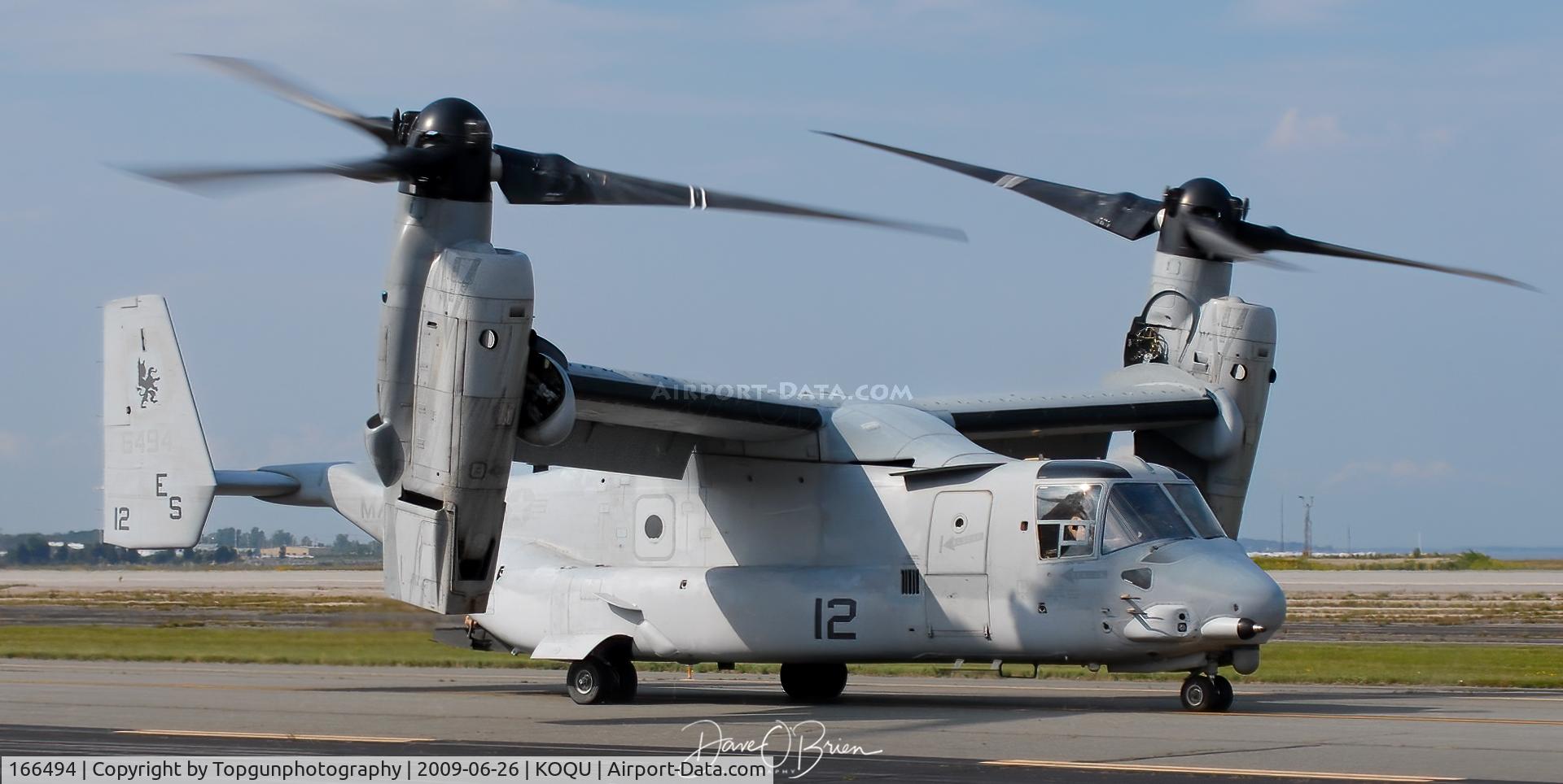 166494, Bell-Boeing MV-22B Osprey C/N D0073, taxing to static ramp