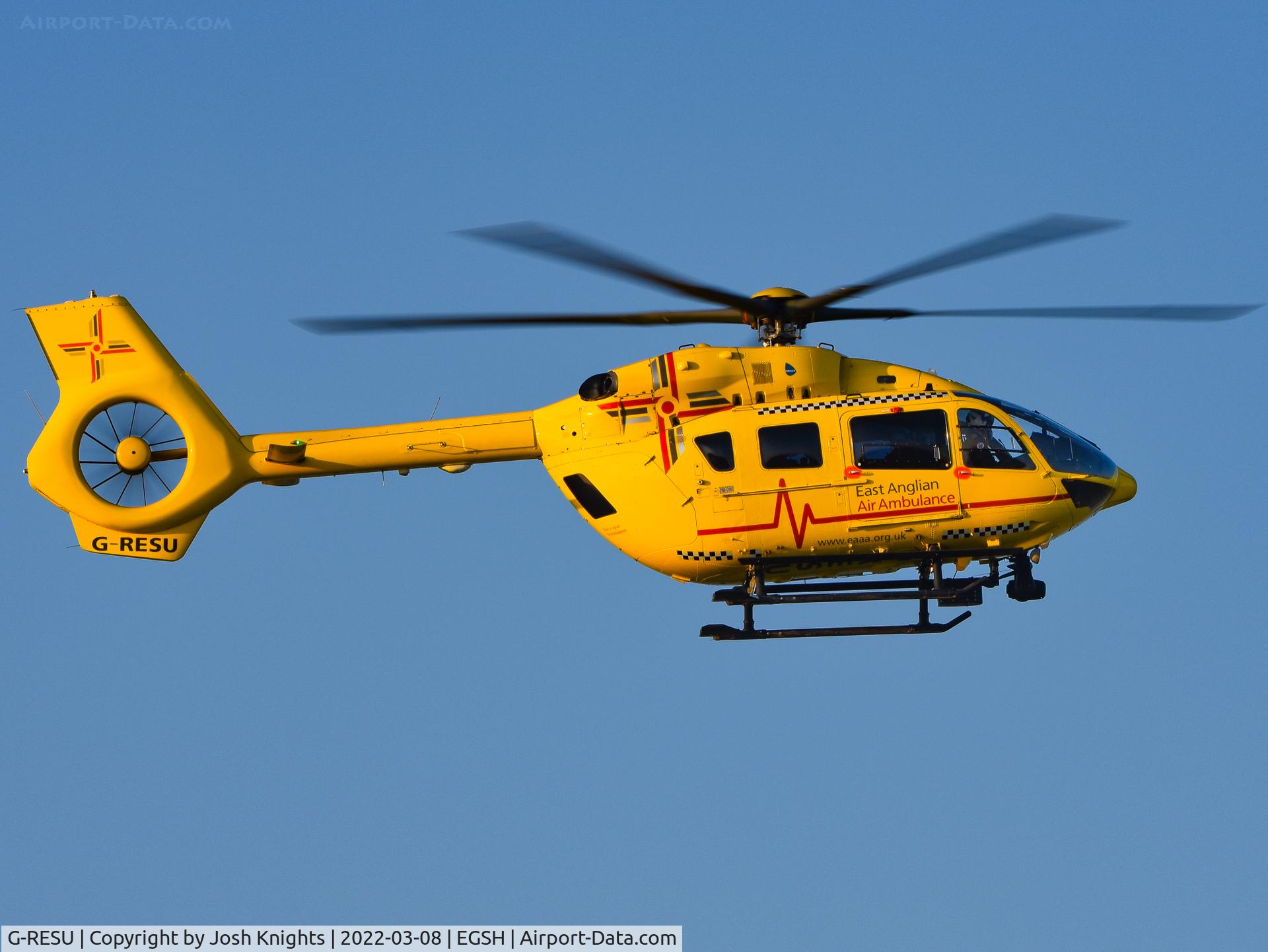 G-RESU, 2015 Airbus Helicopters EC-145T-2 (BK-117D-2) C/N 20052, Arriving Back To Base.