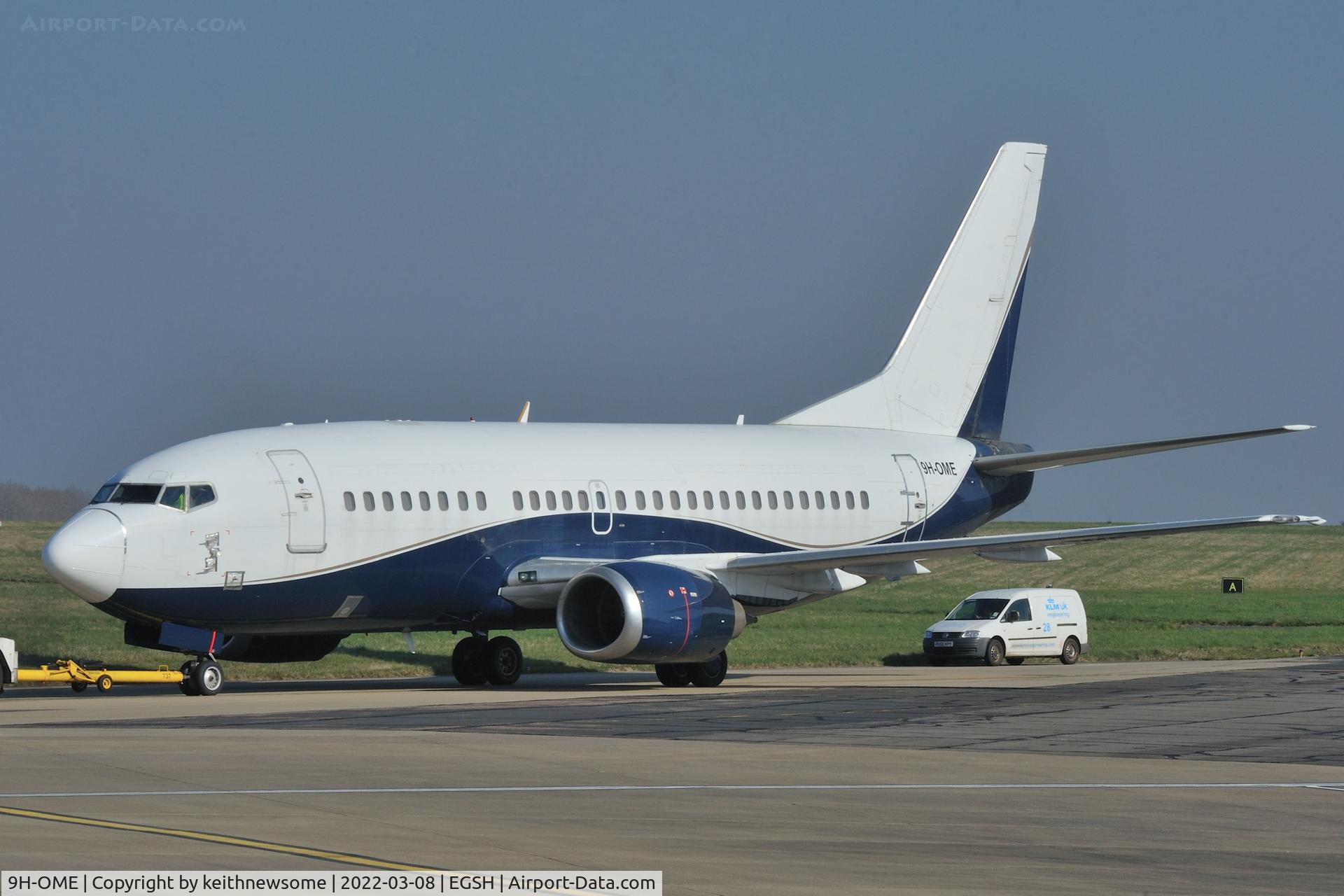 9H-OME, 1991 Boeing 737-505 C/N 24274, Engineering / Storage movement.