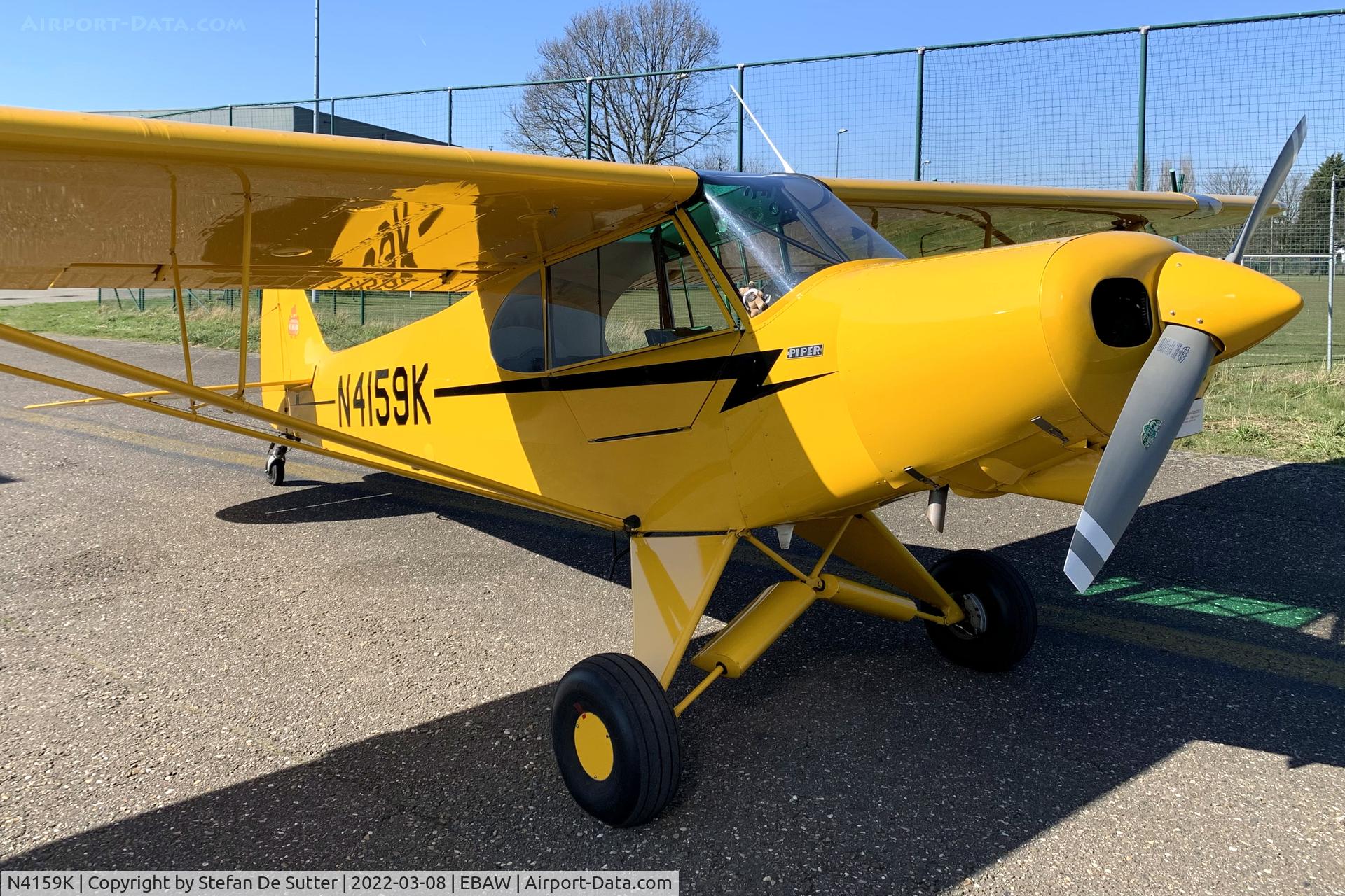 N4159K, 1994 Piper PA-18-150 Super Cub C/N 1809108, Original N-registration visible after removing the G-NETY registration sticker.