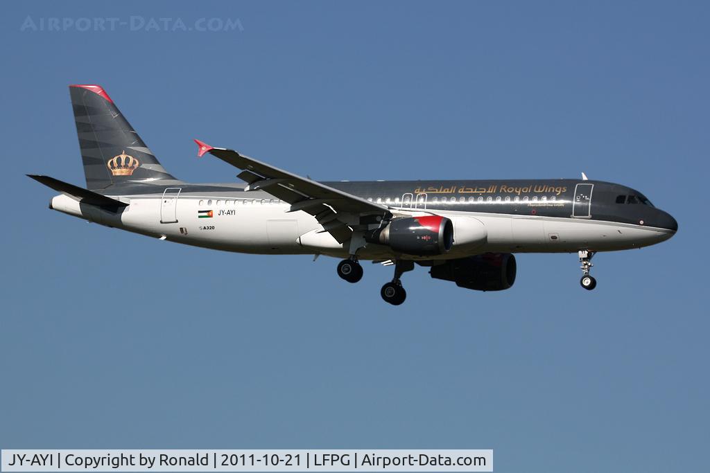 JY-AYI, 1995 Airbus A320-212 C/N 569, at cdg