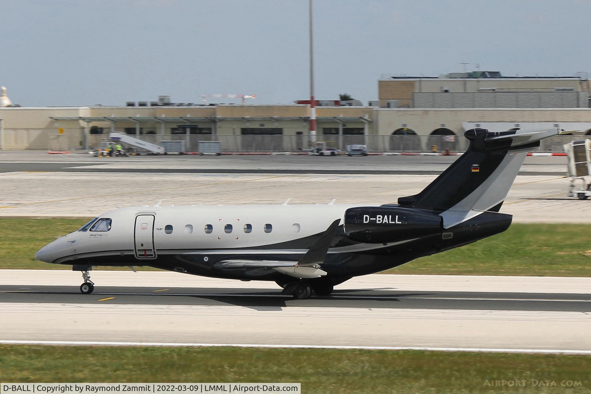D-BALL, 2021 Embraer EMB-550 Praetor 600 C/N 55020133, Embraer EMB-550 Proetor 600 D-BALL Air Hamburg