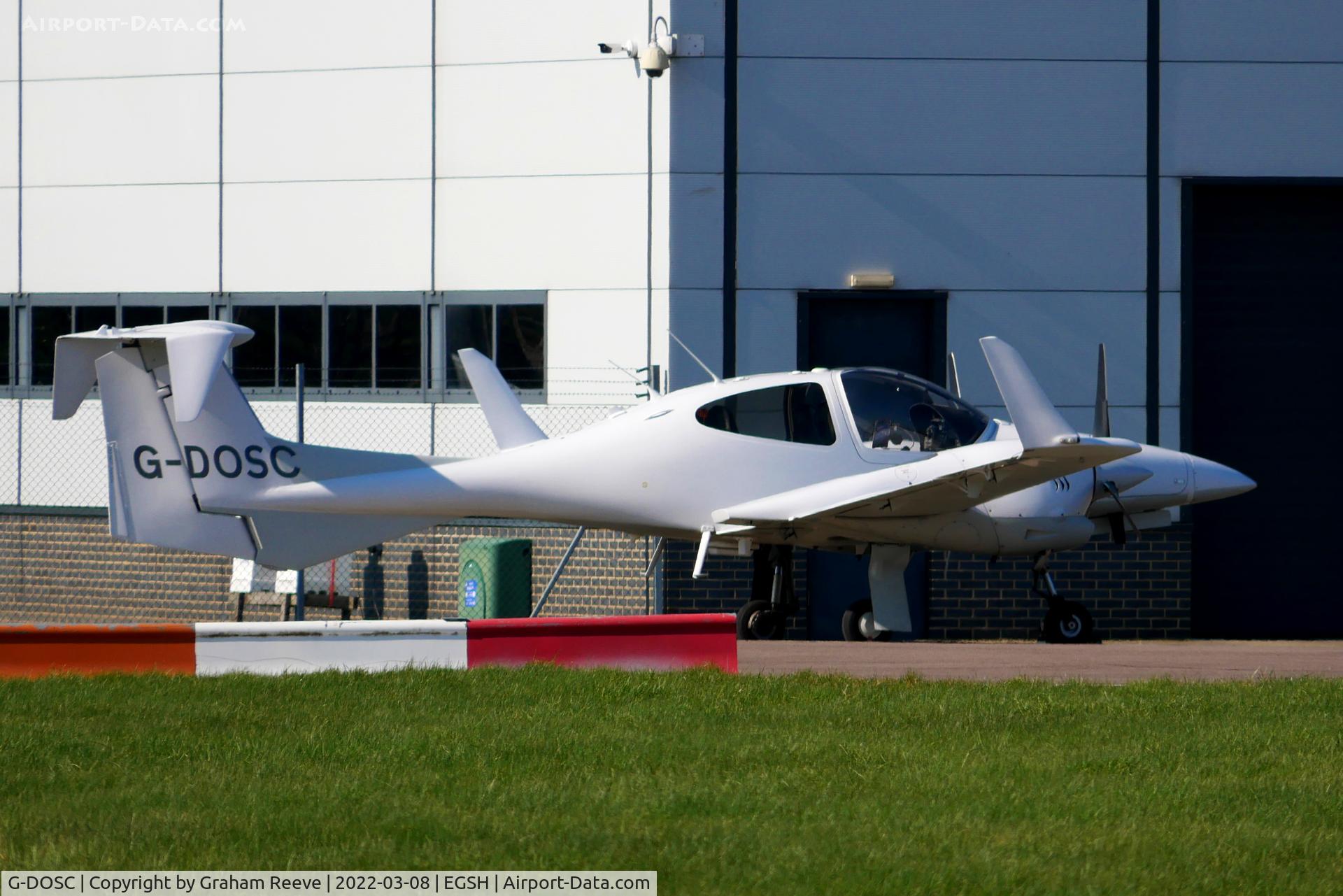 G-DOSC, Diamond DA-42M Twin Star C/N 42M.001, Parked at Norwich.