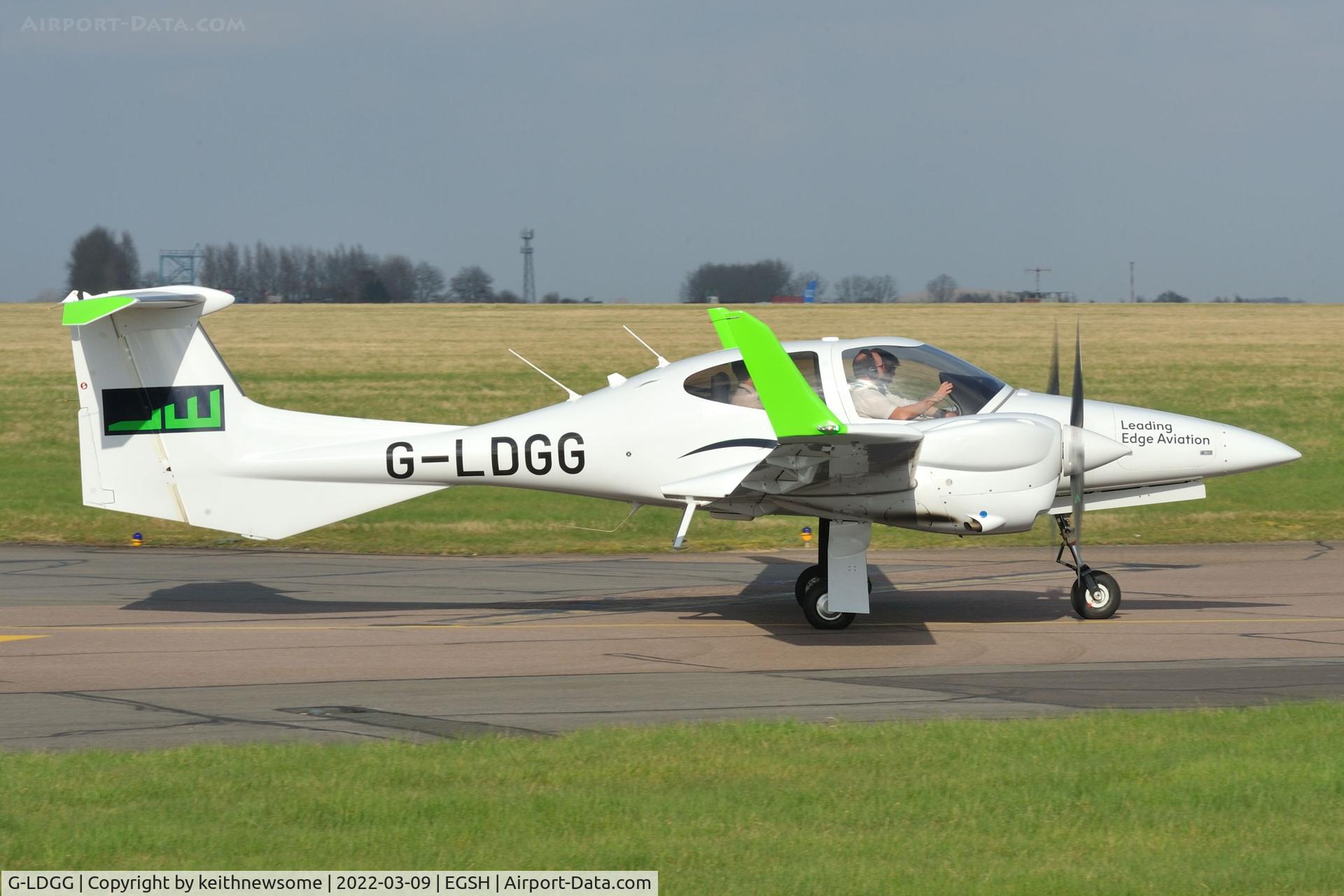 G-LDGG, 2021 Diamond DA-42-NG Twin Star Twin Star C/N 42.N436, Leaving Norwich for Kidlington, Oxford.