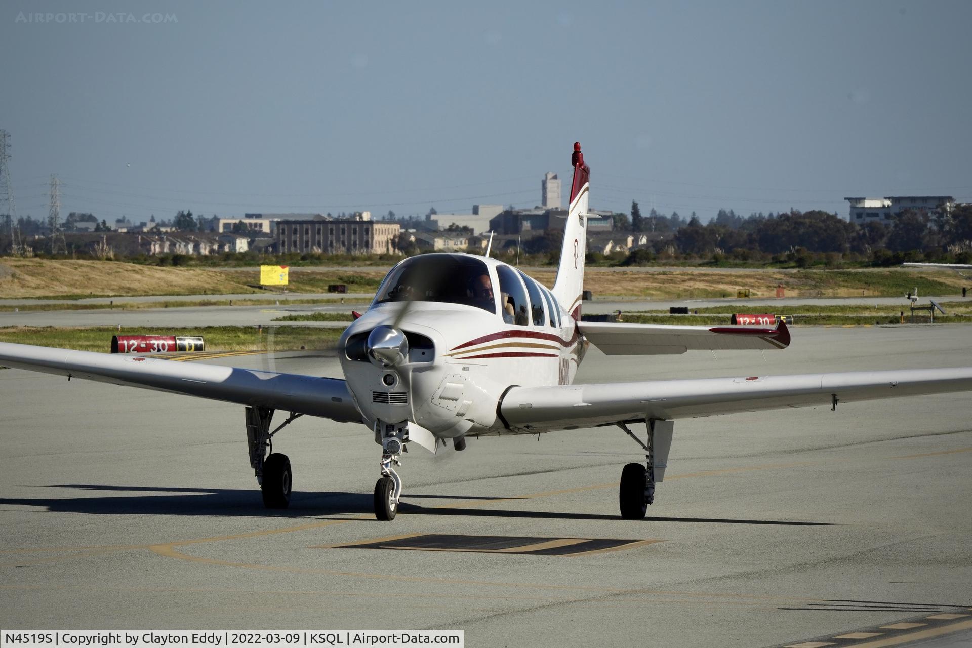 N4519S, 1975 Beech A36 Bonanza 36 C/N E-719, San Carlos Airport in California 2022.