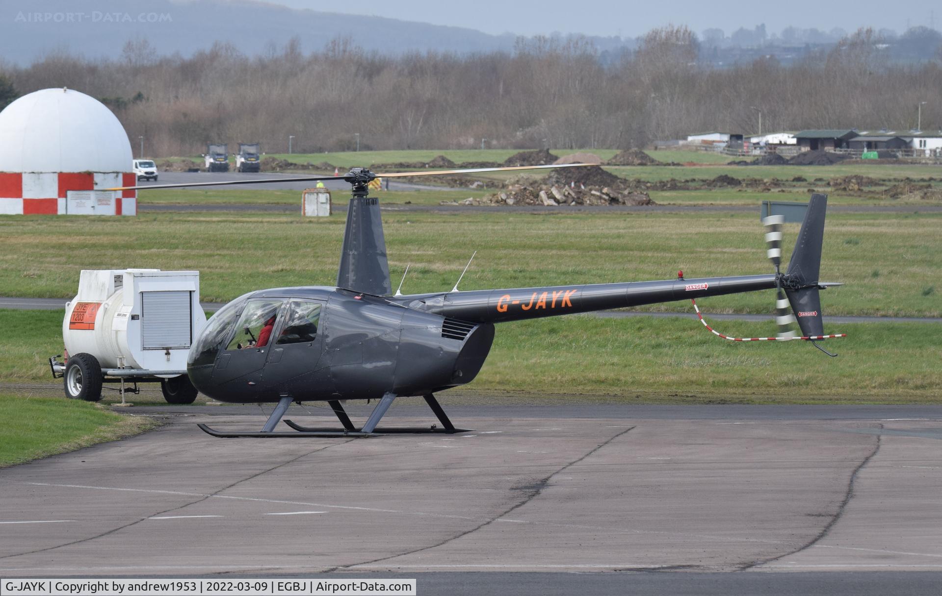 G-JAYK, 2003 Robinson R44 Raven II C/N 10147, G-JAYK at Gloucestershire Airport.