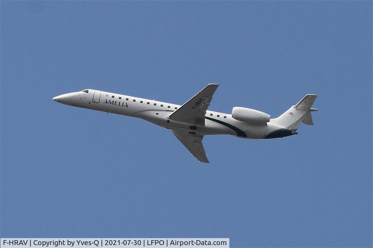 F-HRAV, 1999 Embraer ERJ-145LU (EMB-145LU) C/N 145147, Embraer ERJ-145LU, Climbing from rwy 24, Paris-Orly airport (LFPO-ORY)