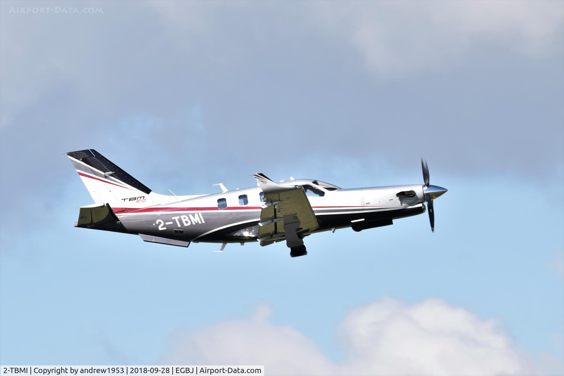 2-TBMI, 2017 Socata TBM-910 C/N 1182, 2-TBMI at Gloucestershire Airport.