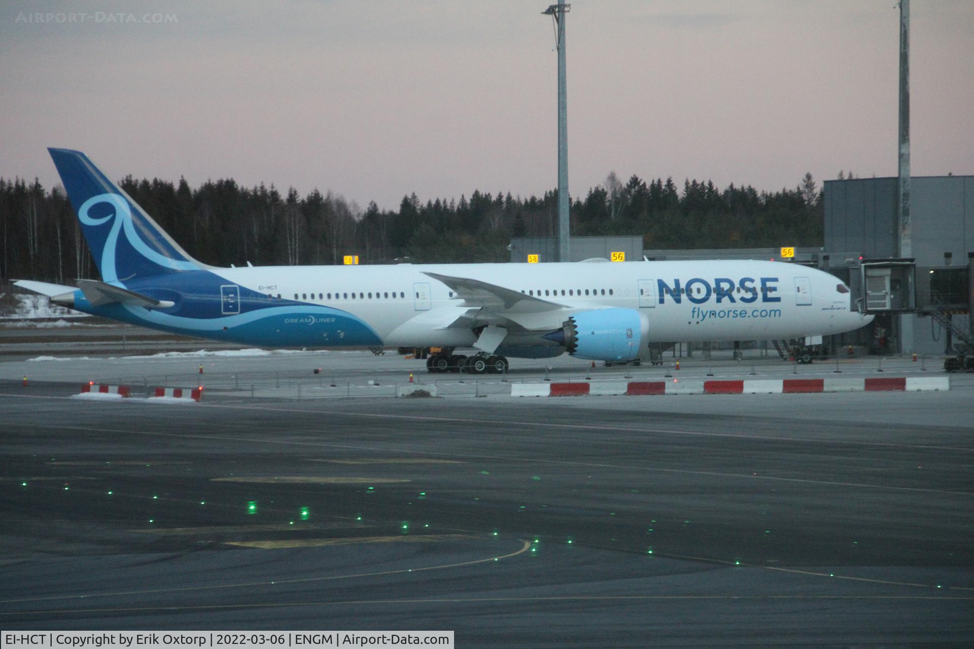 EI-HCT, 2018 Boeing 787-9 Dreamliner C/N 38788, EI-HCT in OSL (to be reg. LN-FND)