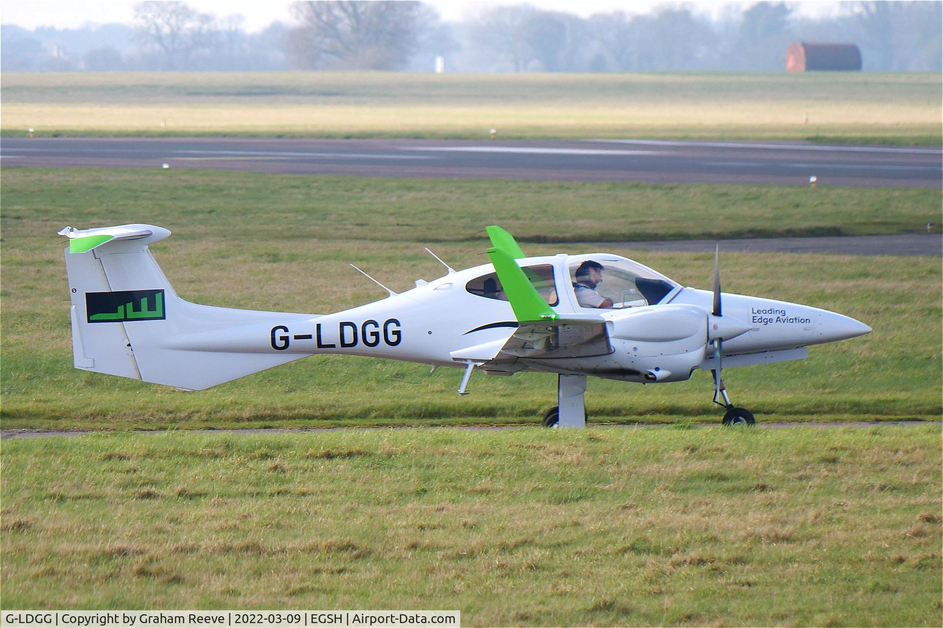 G-LDGG, 2021 Diamond DA-42-NG Twin Star Twin Star C/N 42.N436, Departing from Norwich.