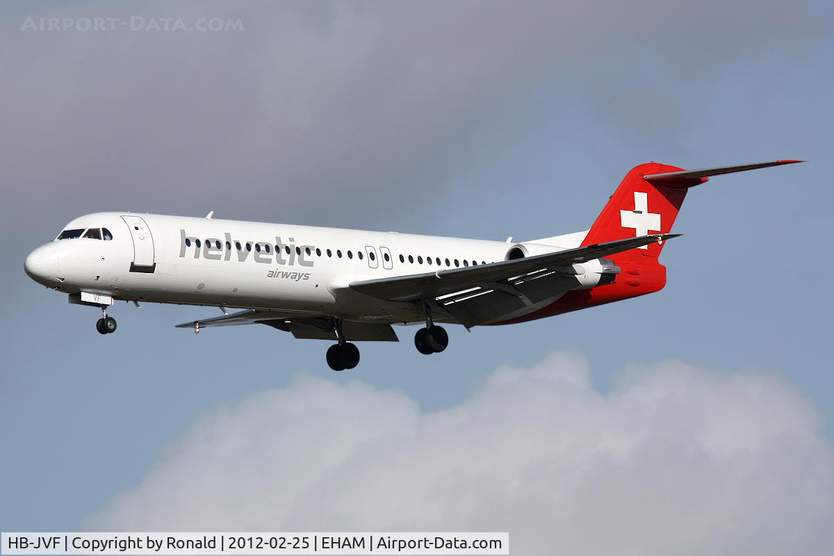 HB-JVF, 1993 Fokker 100 (F-28-0100) C/N 11466, at spl