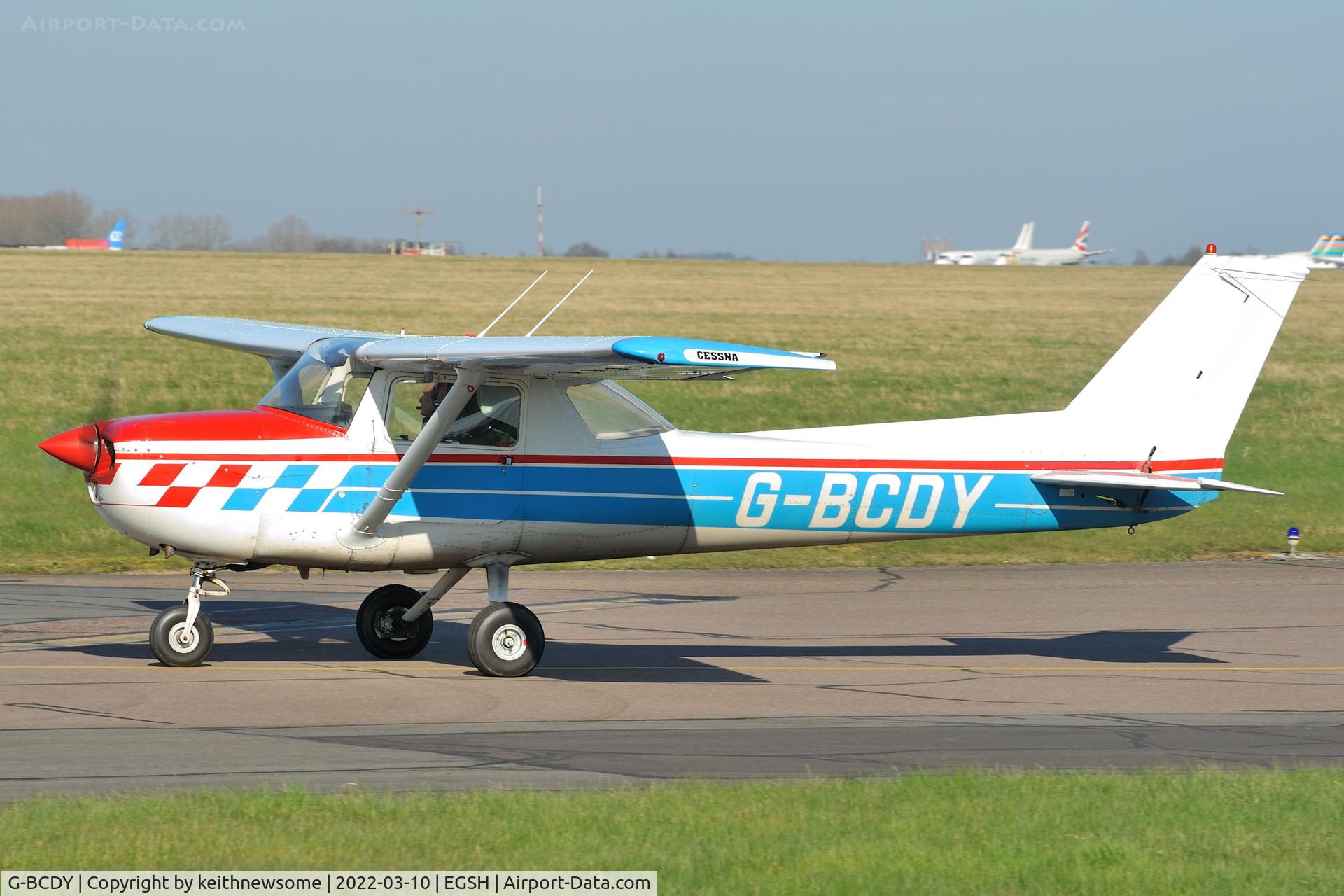 G-BCDY, 1974 Reims FRA150L Aerobat C/N 0237, Arriving at Norwich.