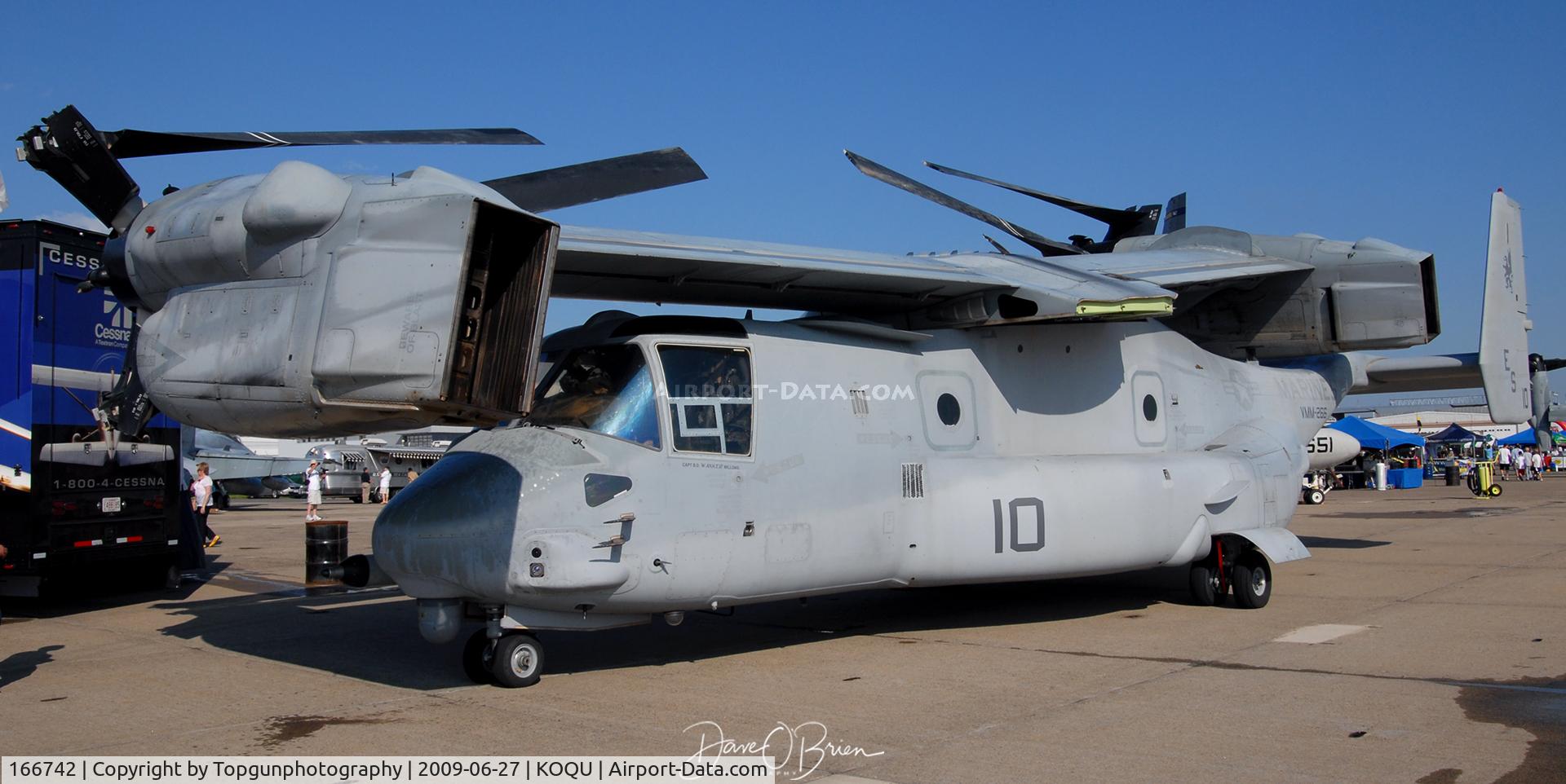 166742, Bell-Boeing MV-22B Osprey C/N D0107, All folded up nicely