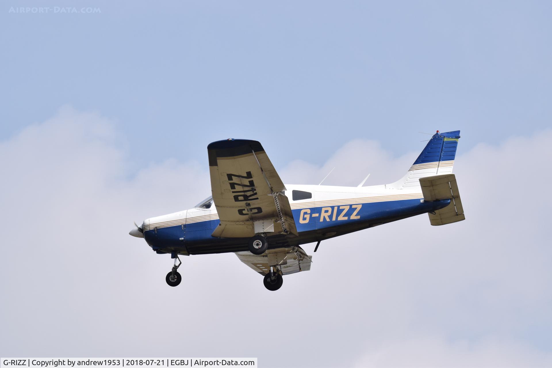 G-RIZZ, 1978 Piper PA-28-161 Cherokee Warrior II C/N 28-7816494, G-RIZZ at Gloucestershire Airport.