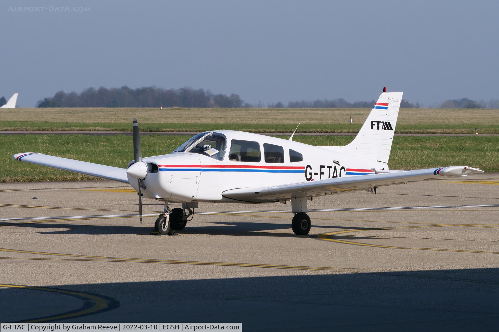 G-FTAC, 1984 Piper PA-28-161 Warrior II C/N 28-8416082, Parked at Norwich.