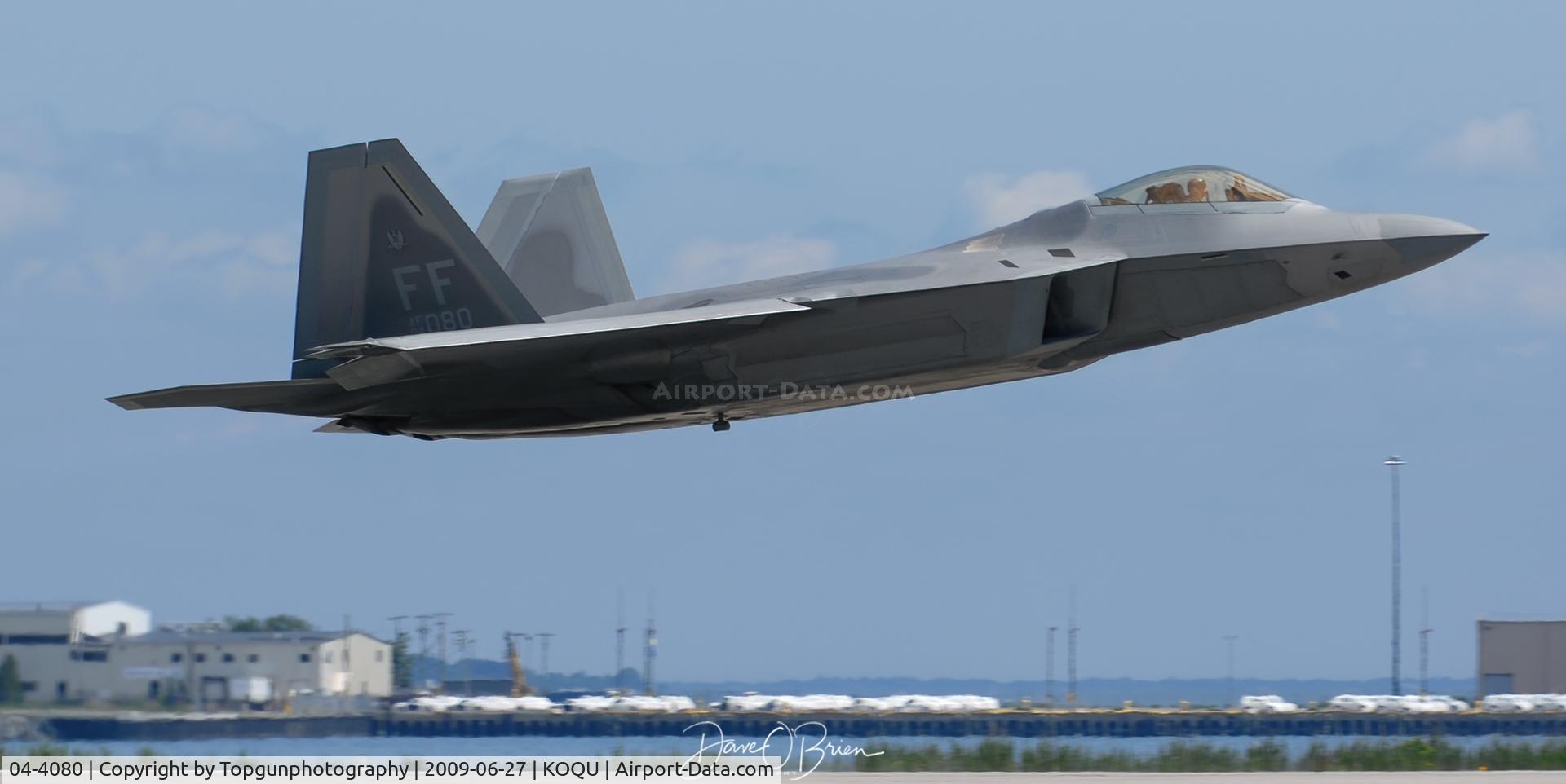 04-4080, 2004 Lockheed Martin F-22A Raptor C/N 4080, Raptor Demo departure