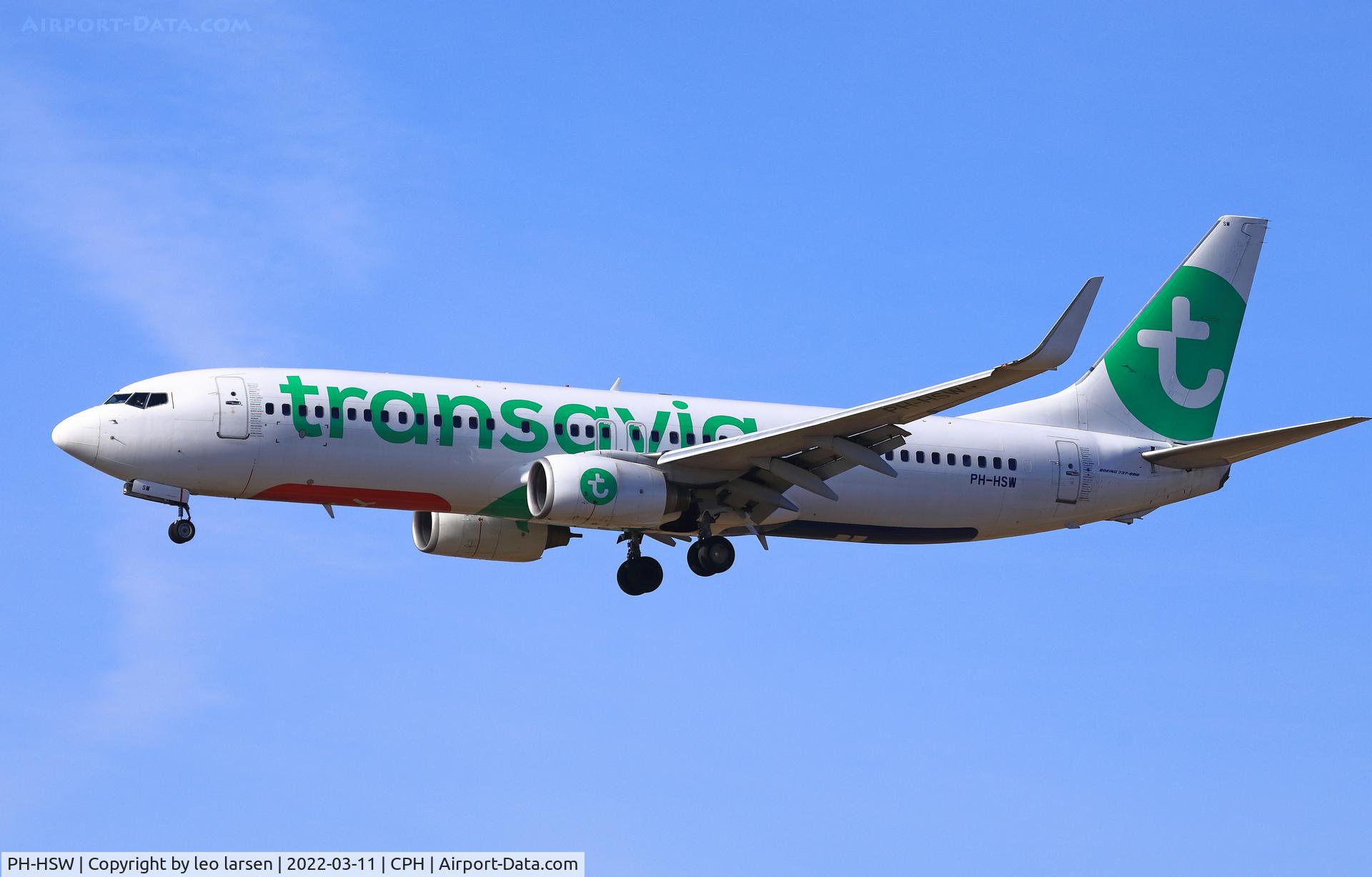 PH-HSW, 2009 Boeing 737-8K2 C/N 37160, Copenhagen 11.3.2022