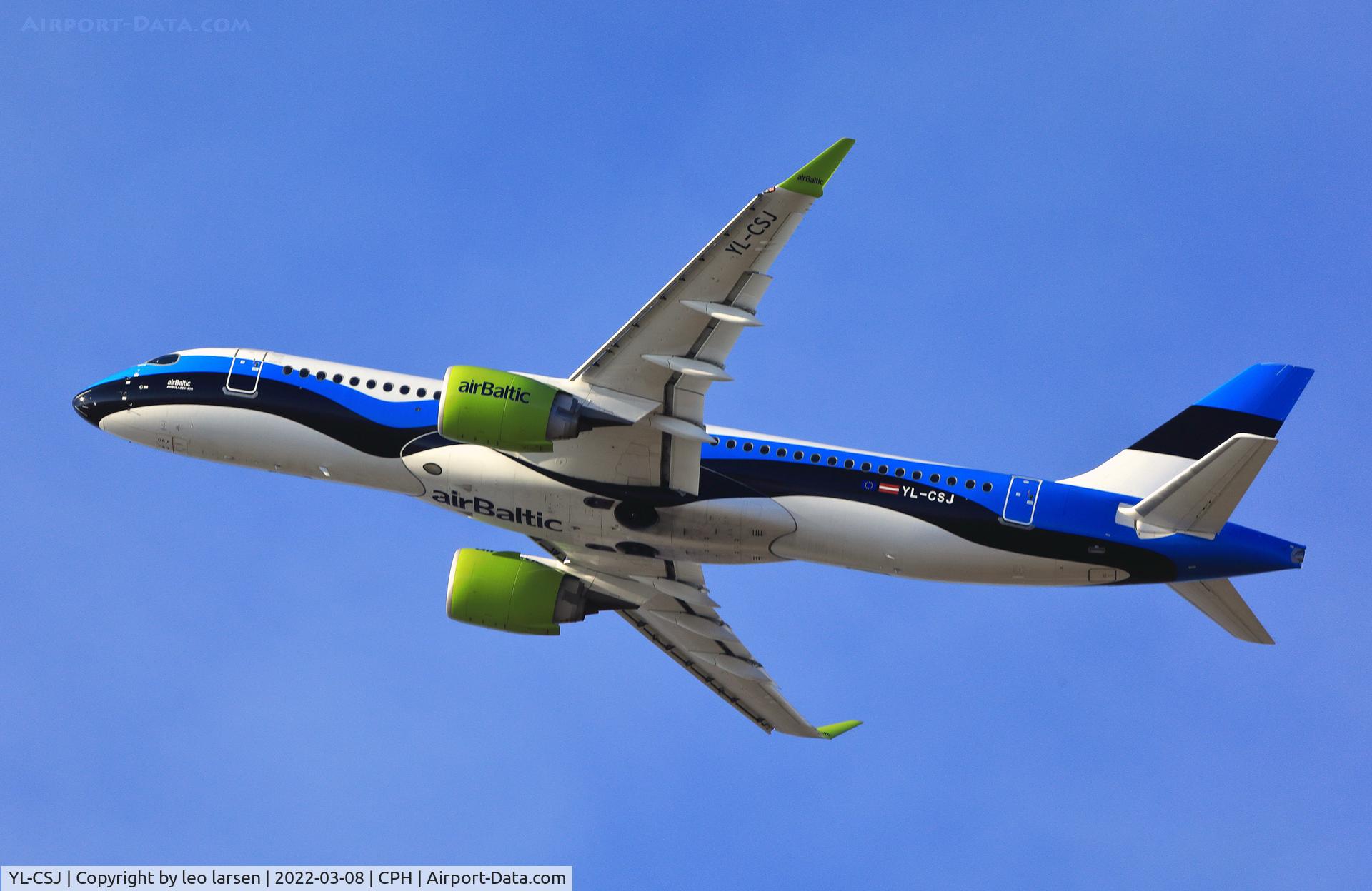 YL-CSJ, 2018 Bombardier CSeries CS300 (BD-500-1A11) C/N 55038, Copenhagen 8.3.2022