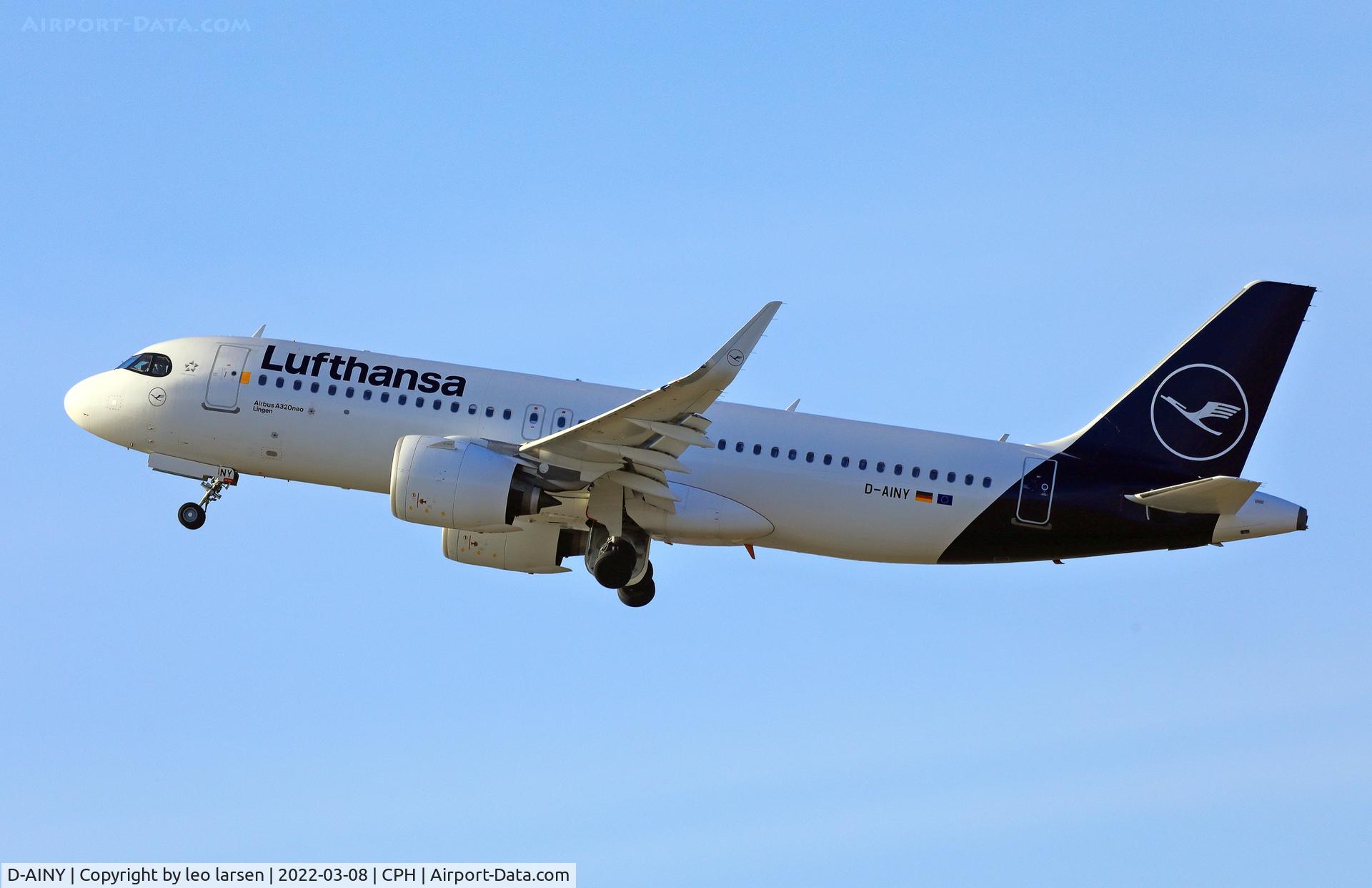 D-AINY, 2020 Airbus A320-271N C/N 9453, Copenhagen 8.3.2022