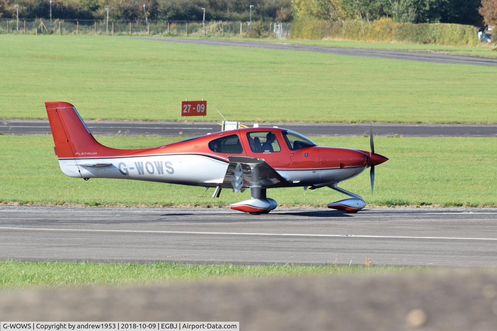 G-WOWS, 2018 Cirrus SR22T C/N 1712, G-WOWS at Gloucestershire Airport.