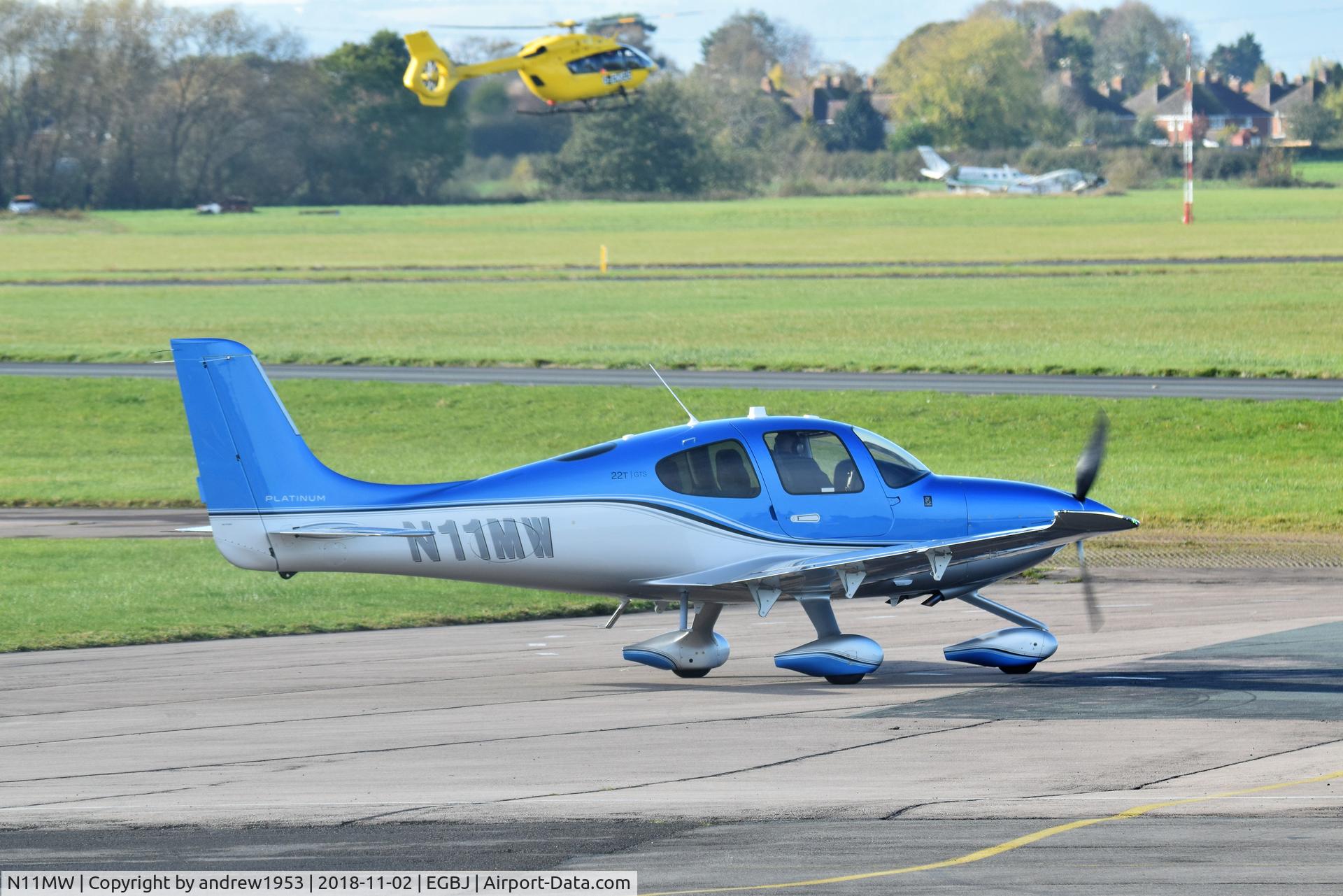 N11MW, 2018 Cirrus SR-22T C/N 1775, N11MW at Gloucestershire Airport.