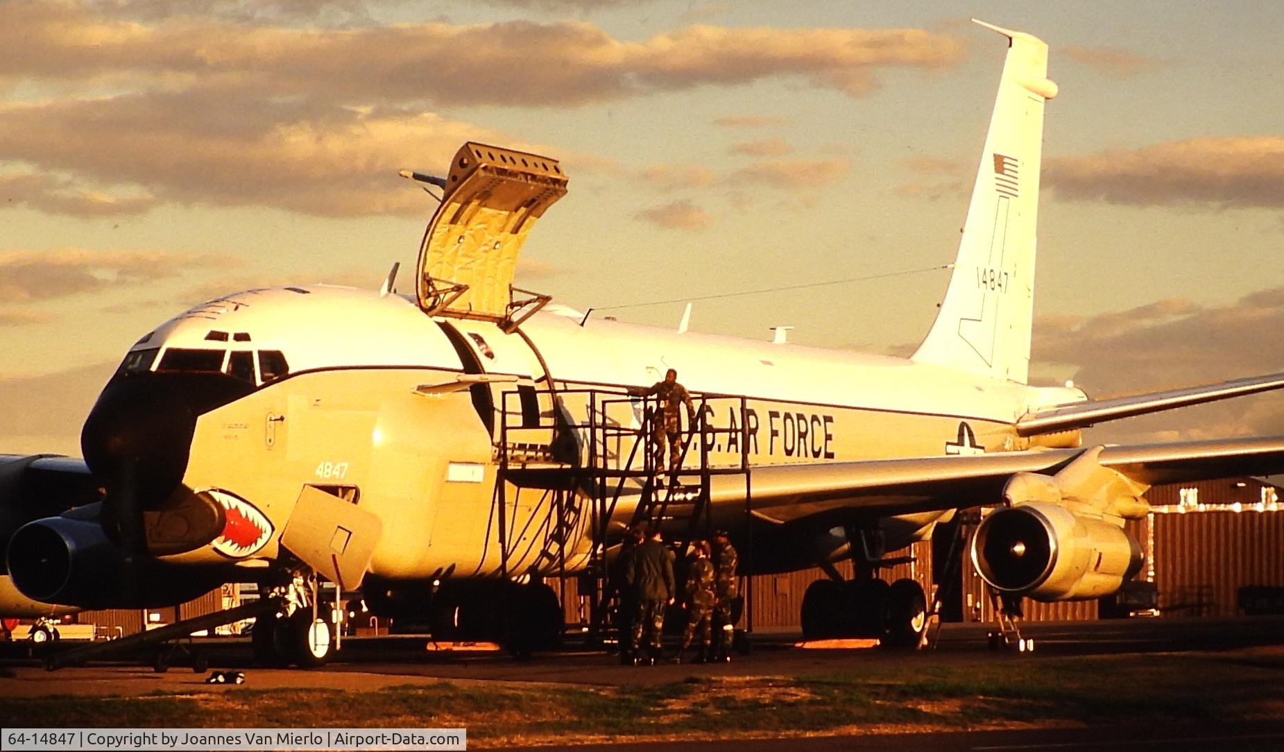 64-14847, 1964 Boeing RC-135U Combat Sent C/N 18747, Mildenhall UK late'80s slide scan