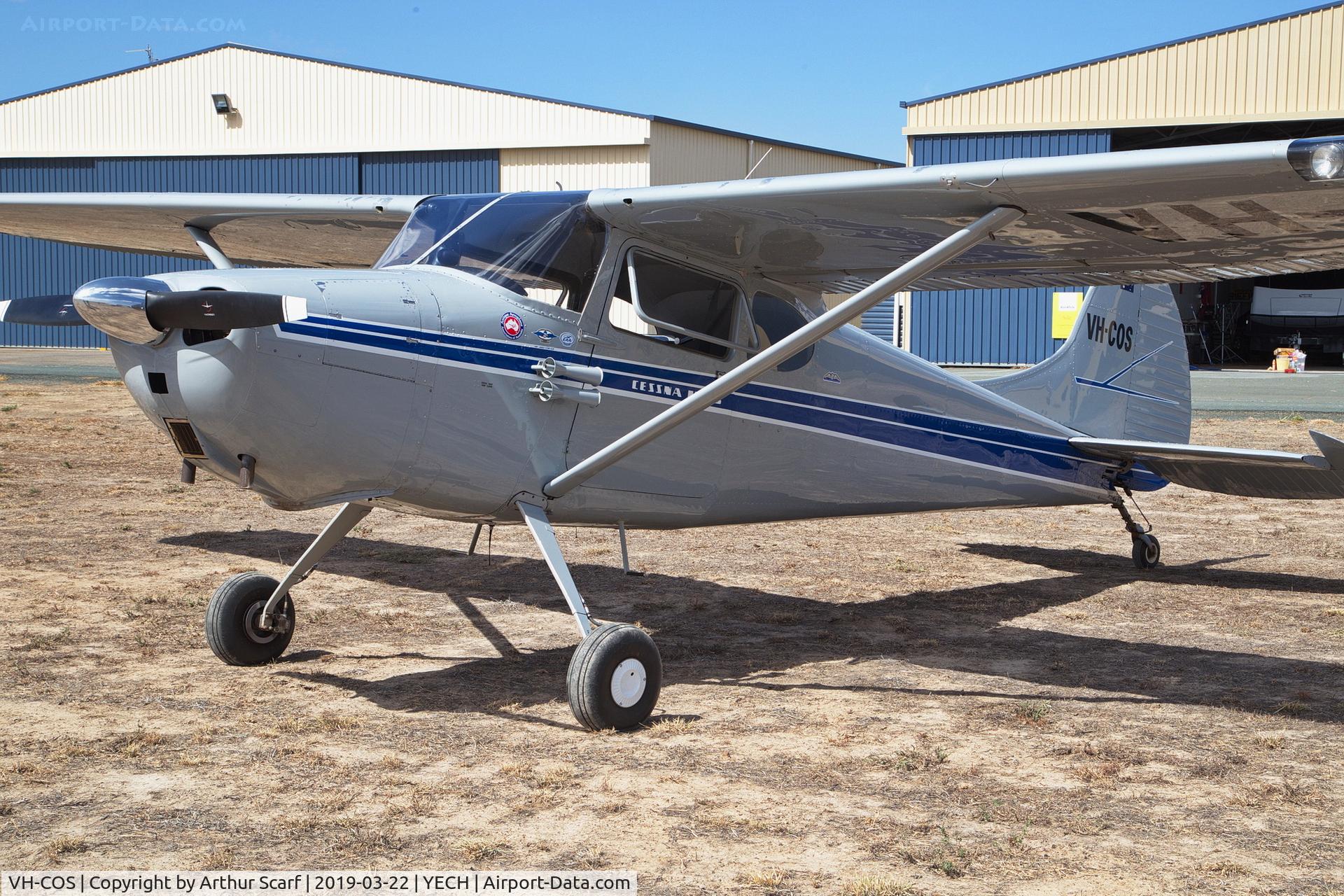 VH-COS, 1954 Cessna 170B C/N 26231, Antique Aircraft Assn of Australia fly in at Echuca YECH March 2019