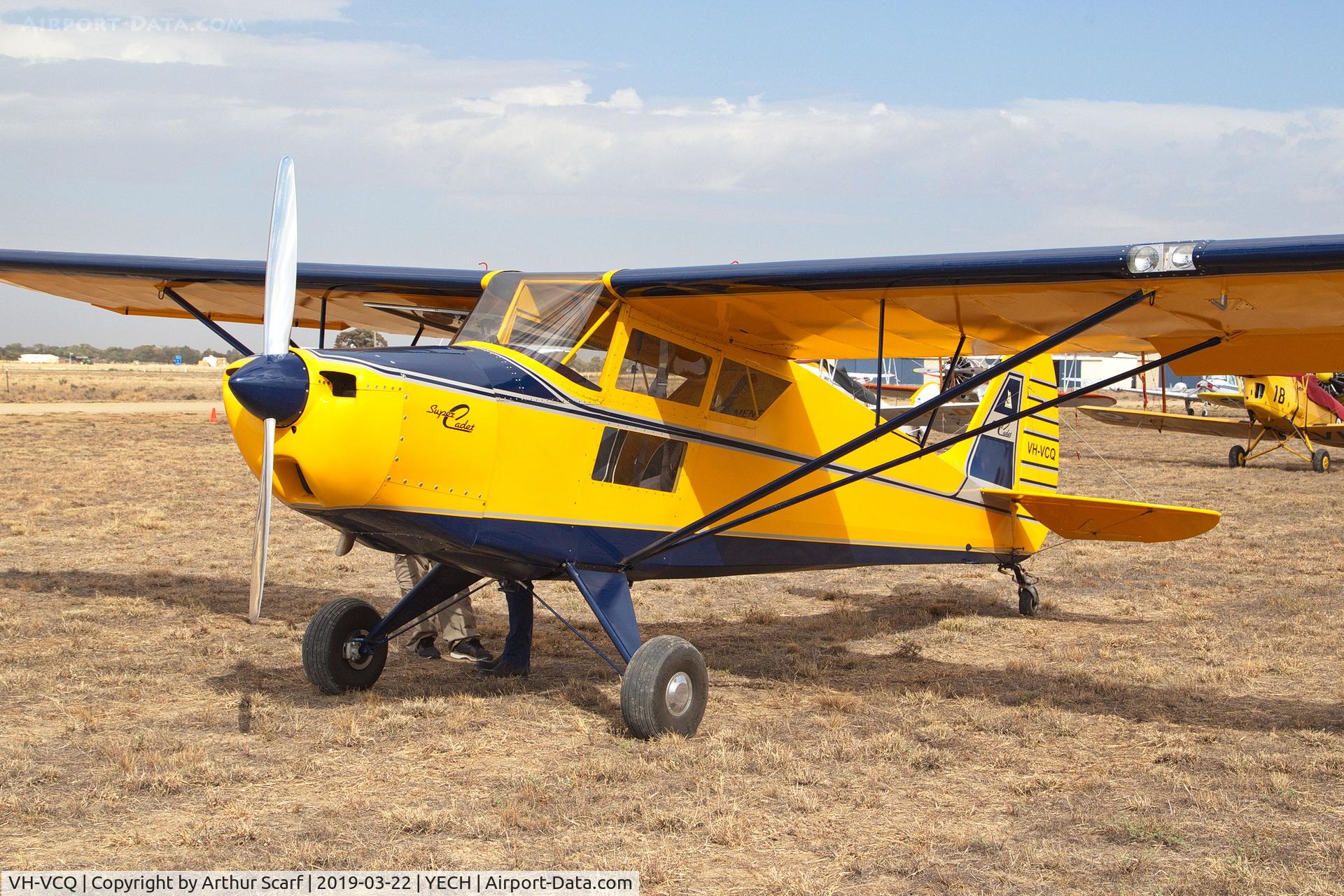 VH-VCQ, 1941 Interstate S-1A Cadet C/N 9, Antique Aircraft Assn of Australia fly in at Echuca YECH March 2019