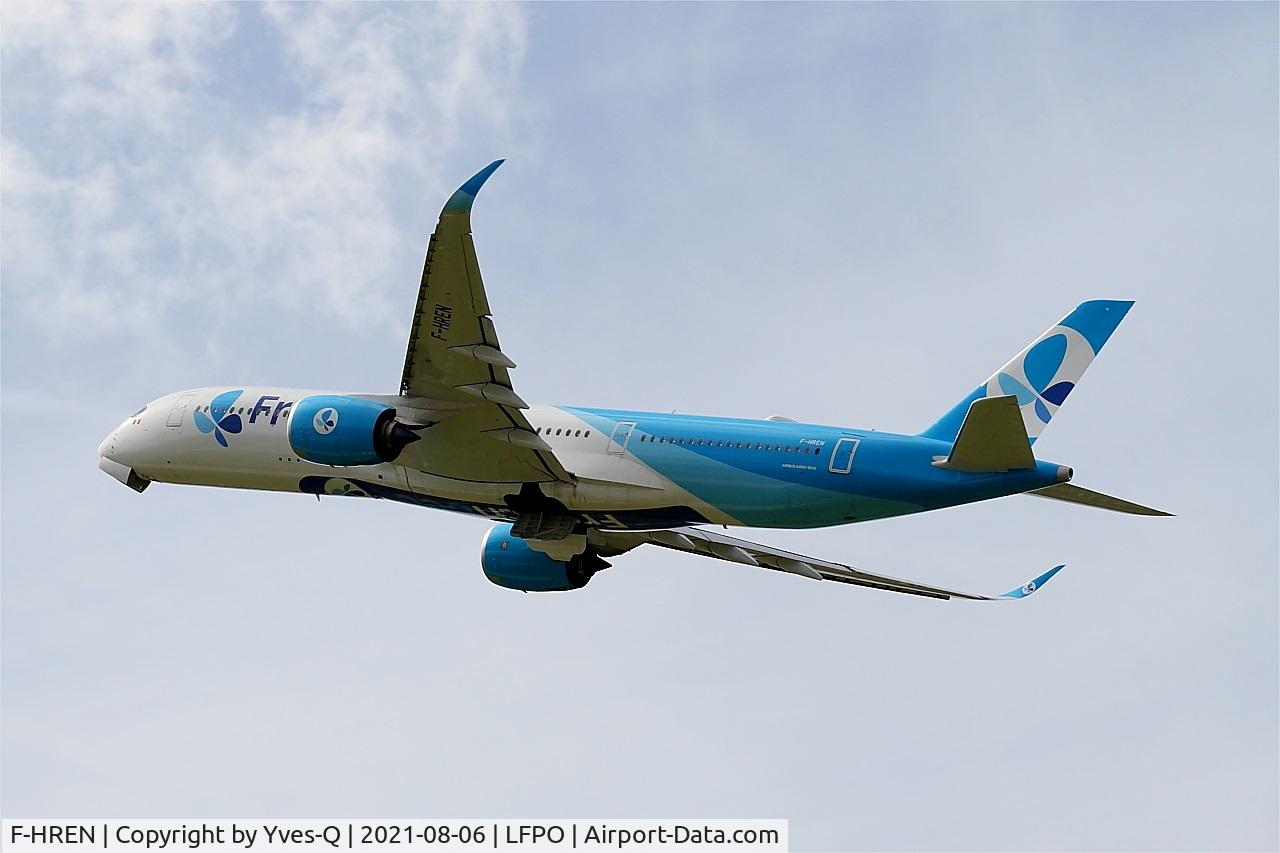 F-HREN, 2020 Airbus A350-941 C/N 433, Airbus A350-941, Climbing from rwy 24, Paris-Orly airport (LFPO-ORY)