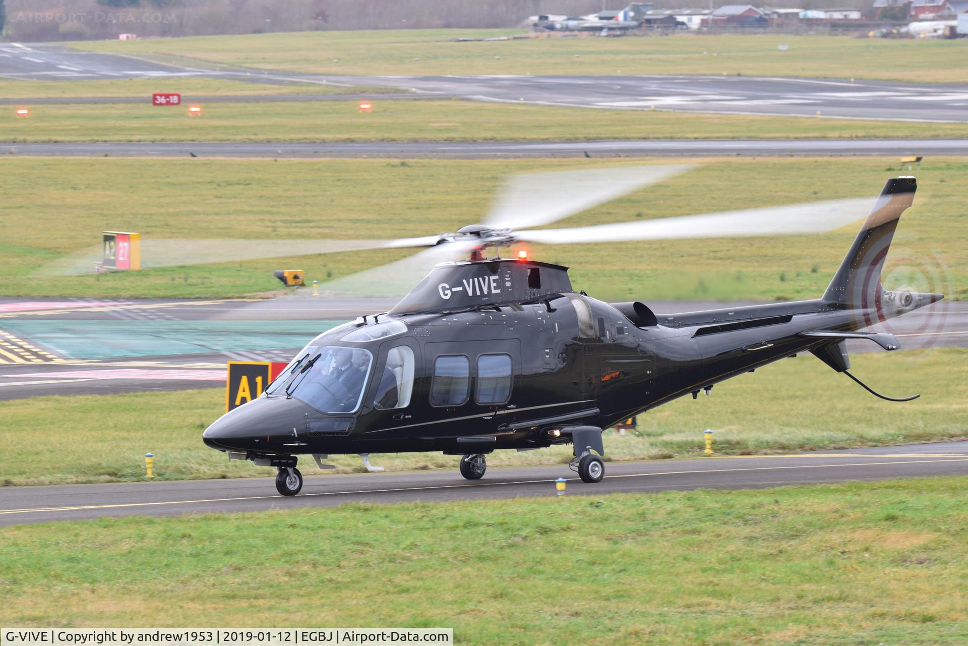 G-VIVE, 2019 Leonardo AW-109SP Grand New C/N 22393, G-VIVE at Gloucestershire Airport.