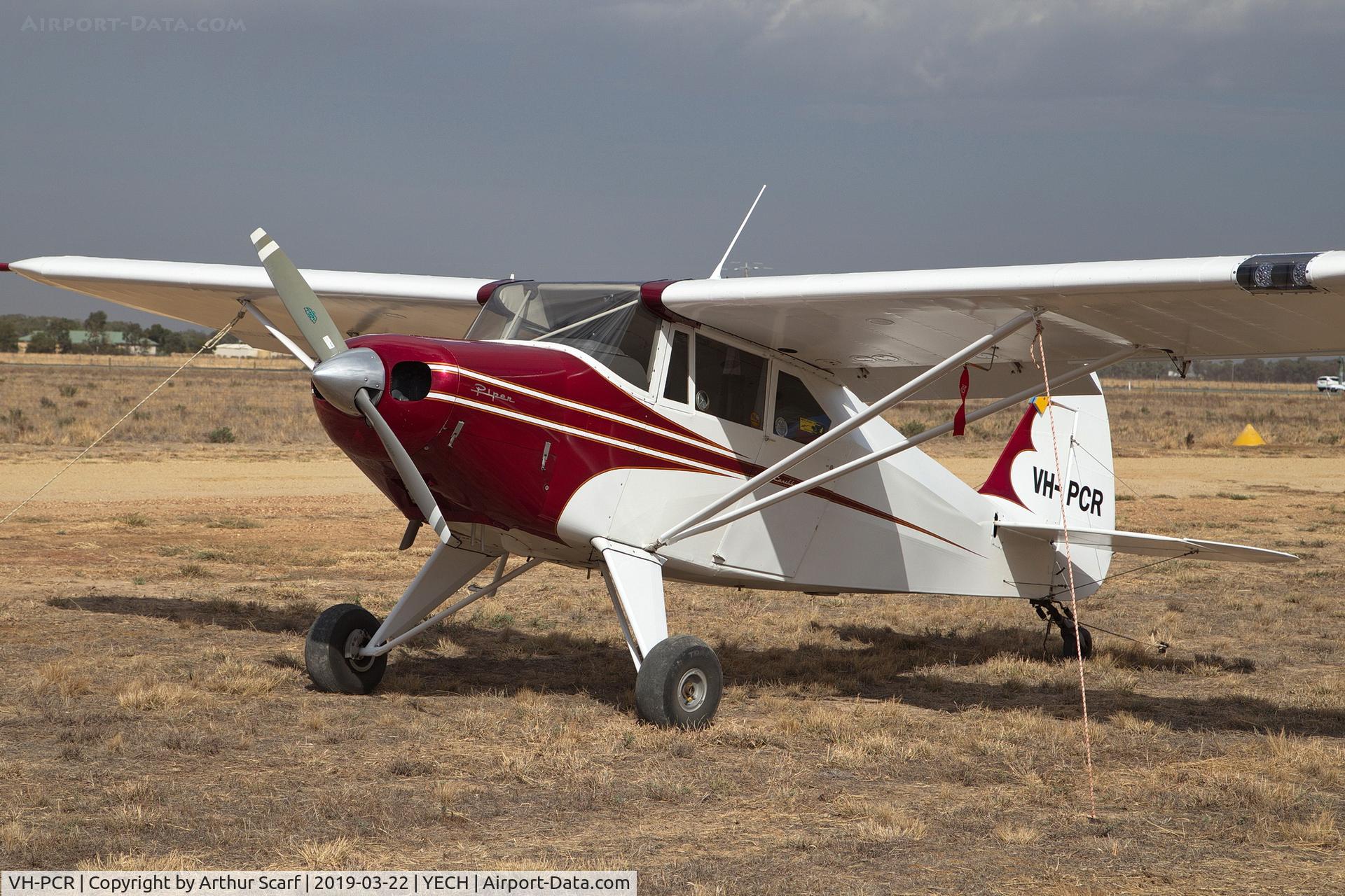 VH-PCR, 1959 Piper PA-22-160 Tri Pacer C/N 22-7052, Antique Aircraft Assn of Australia fly in at Echuca YECH March 2019