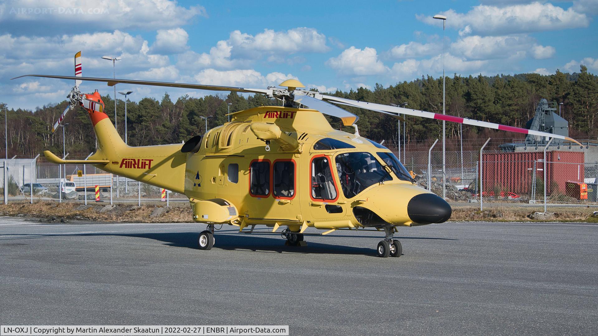LN-OXJ, 2017 AgustaWestland AW-169 C/N 69035, Parked at the ramp.