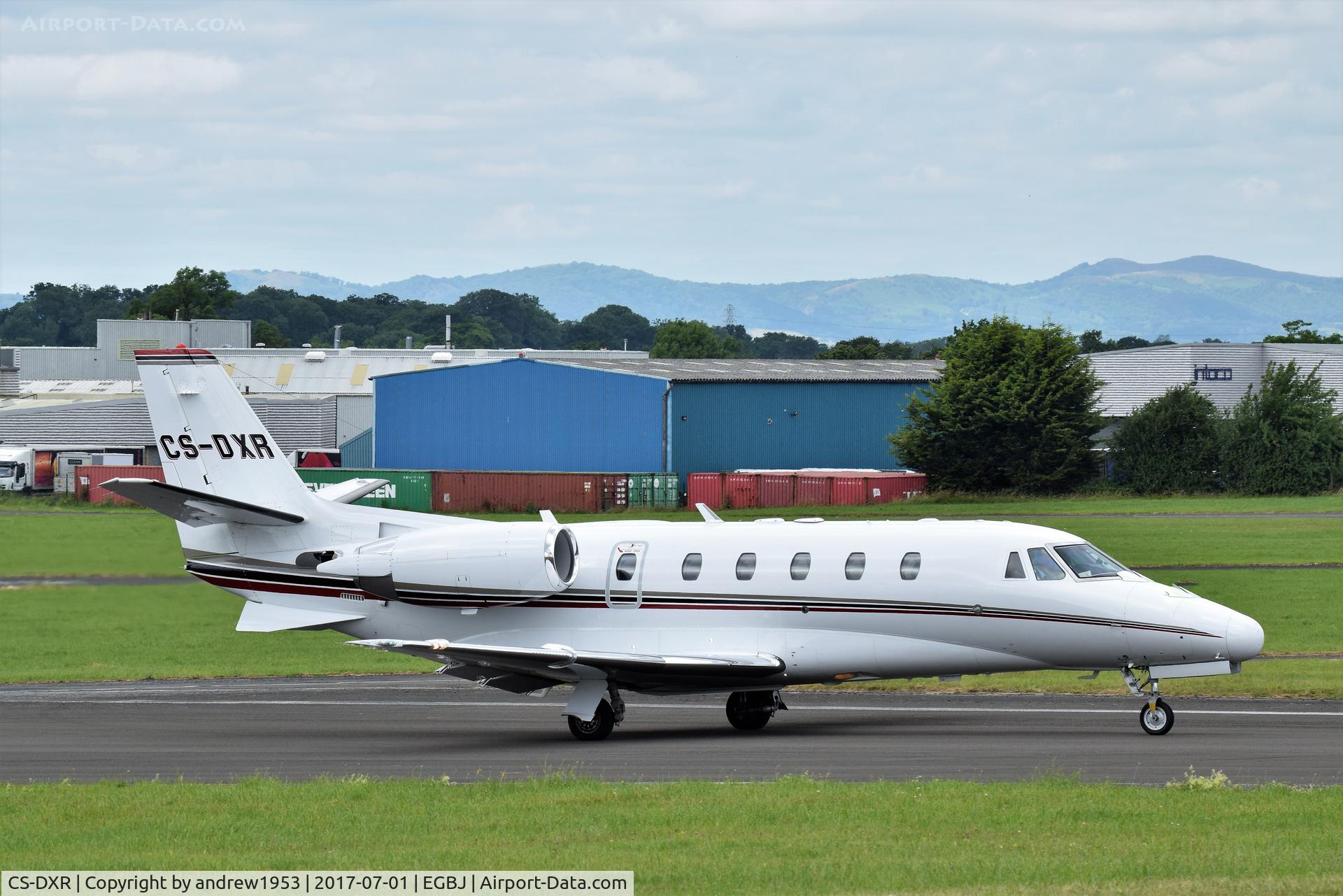 CS-DXR, 2007 Cessna 560 Citation Excel C/N 560-5748, CS-DXR at Gloucestershire Airport.