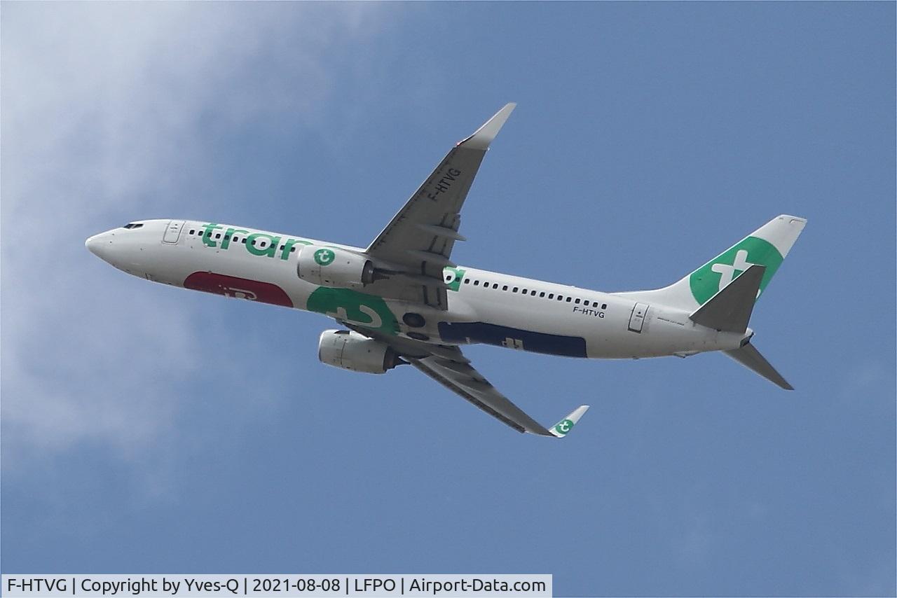 F-HTVG, 2017 Boeing 737-8K2 C/N 62156, Boeing 737-8K2, Climbing from rwy 24, Paris-Orly Airport (LFPO-ORY)