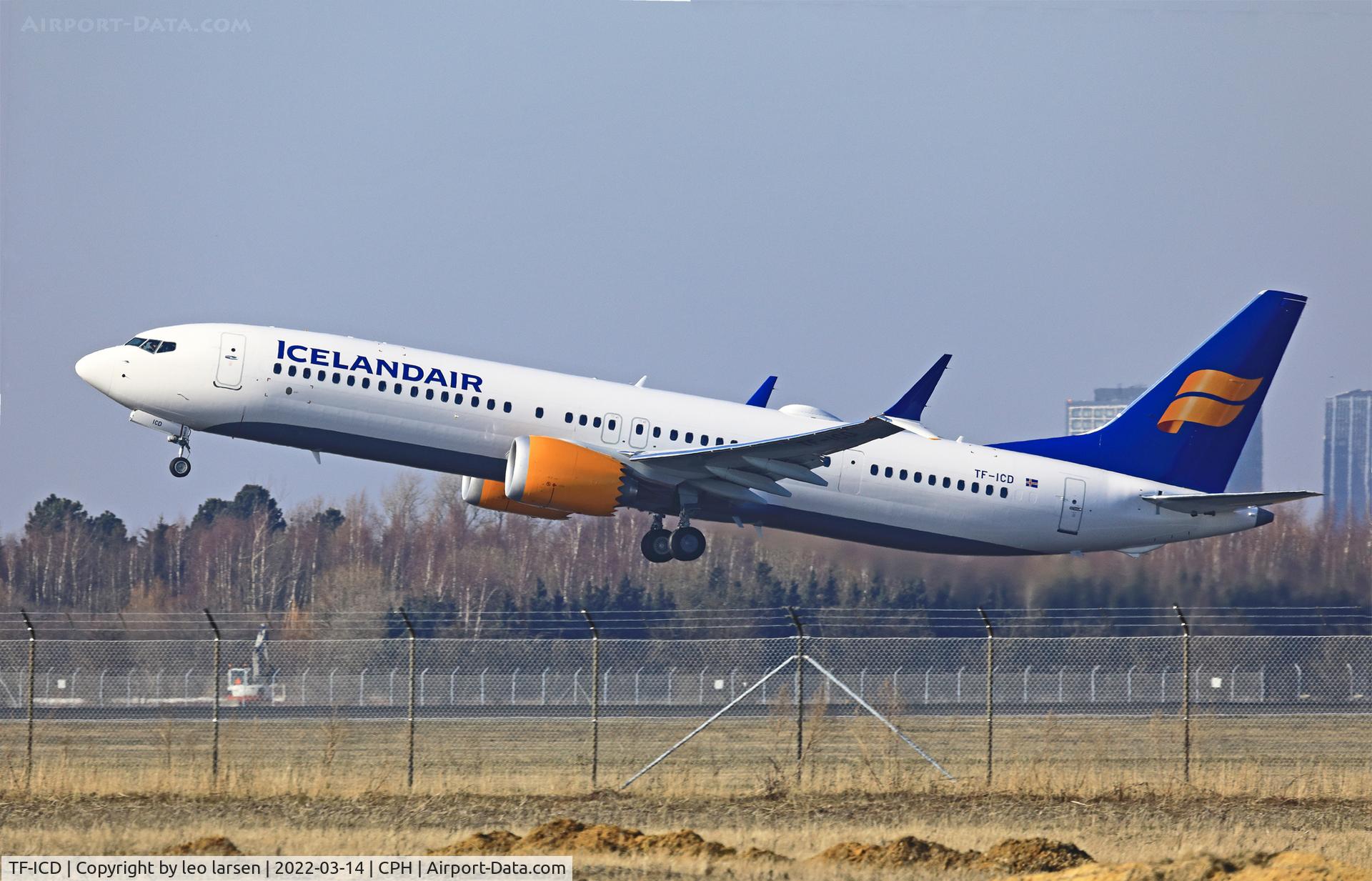 TF-ICD, 2021 Boeing 737-9 MAX C/N 44361, Copenhagen 14.3.2022