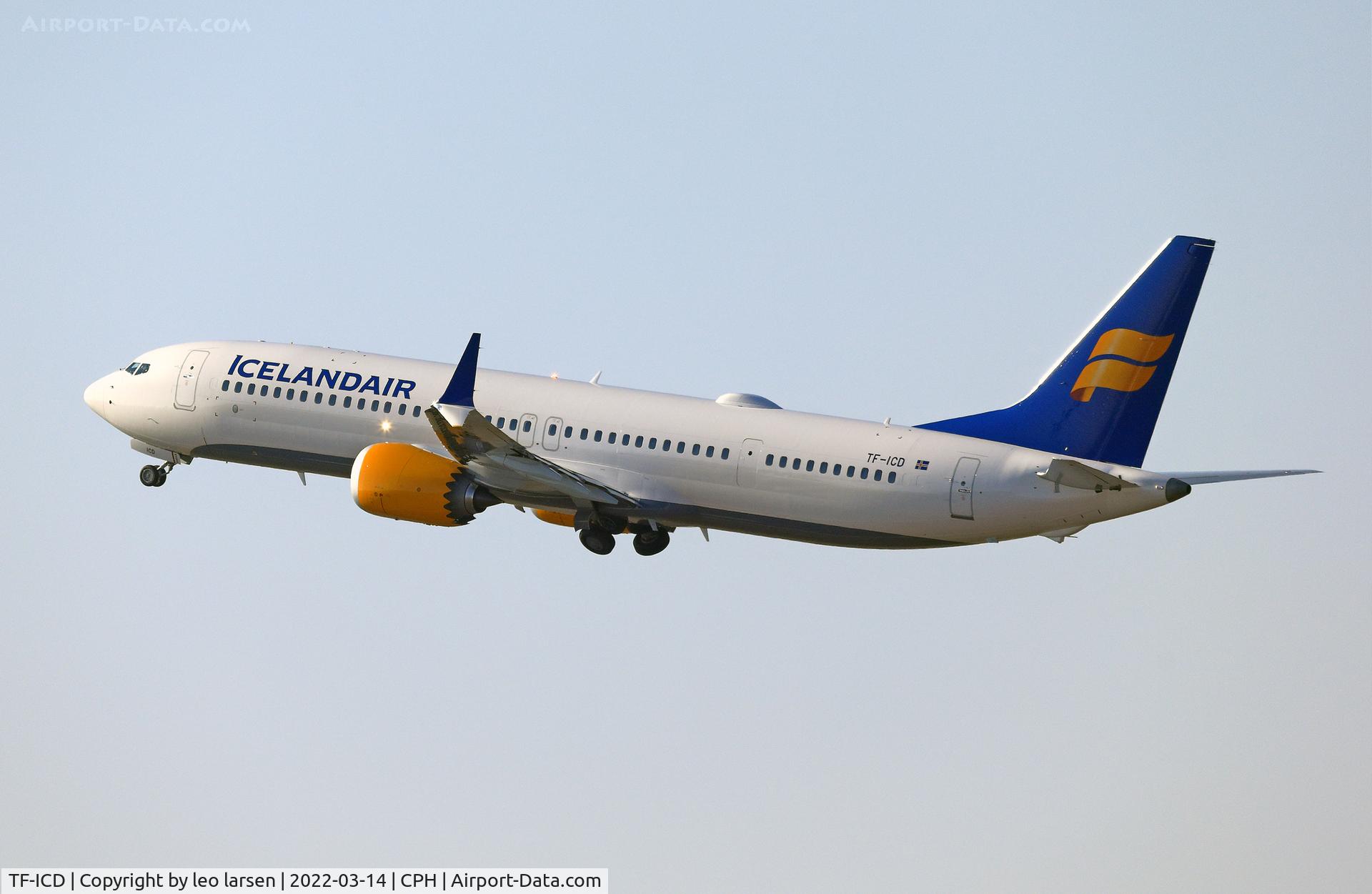 TF-ICD, 2021 Boeing 737-9 MAX C/N 44361, Copenhagen 14.3.2022