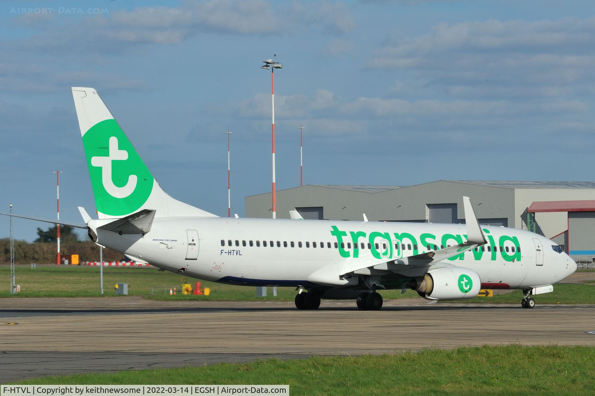 F-HTVL, 2008 Boeing 737-8Q8 C/N 35276, Arriving at Norwich from Paris, Orly.