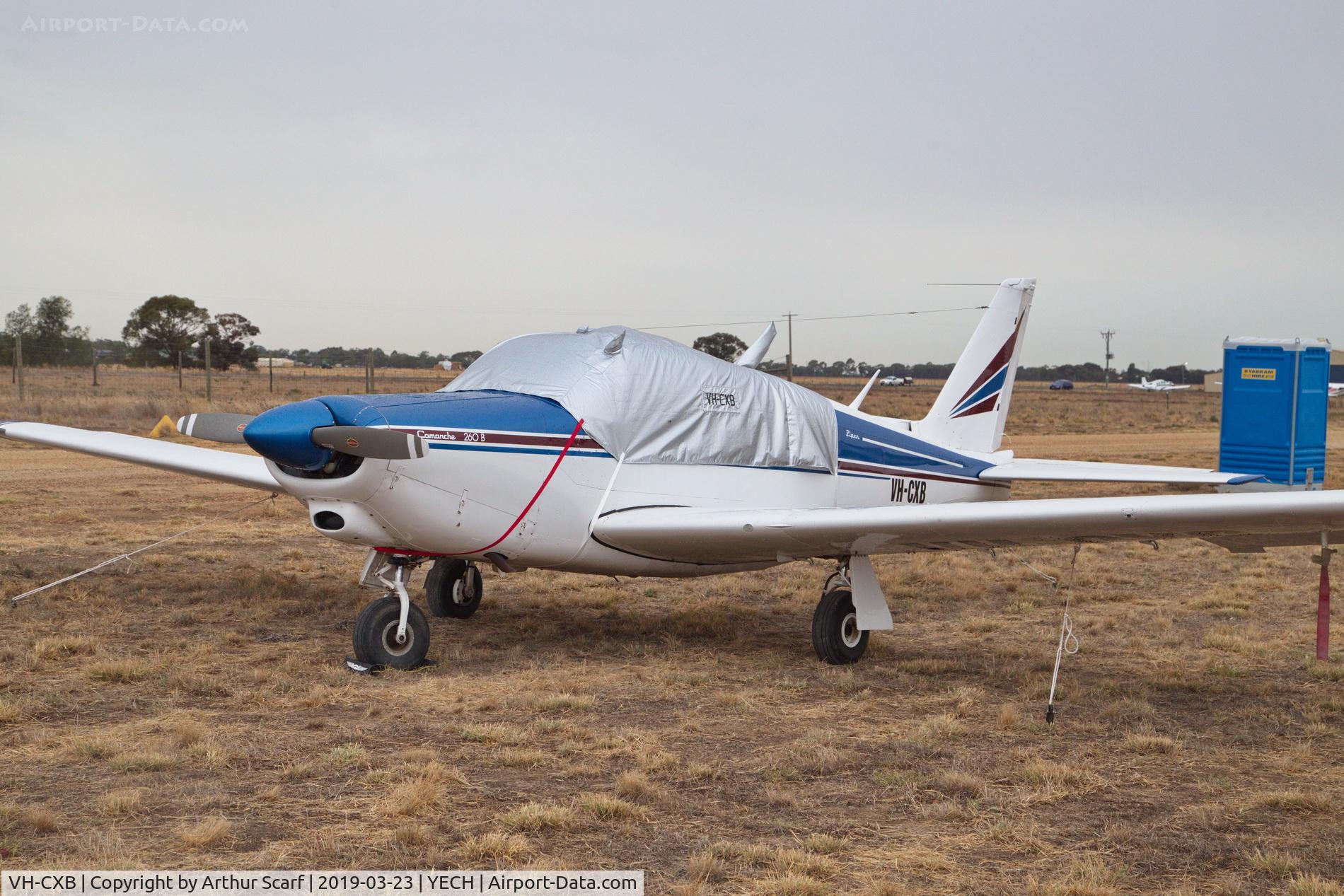VH-CXB, 1966 Piper PA-24-260 Comanche B C/N 24-4349, Antique Aeroplane Association of Australia fly in Echuca Vic 2019
