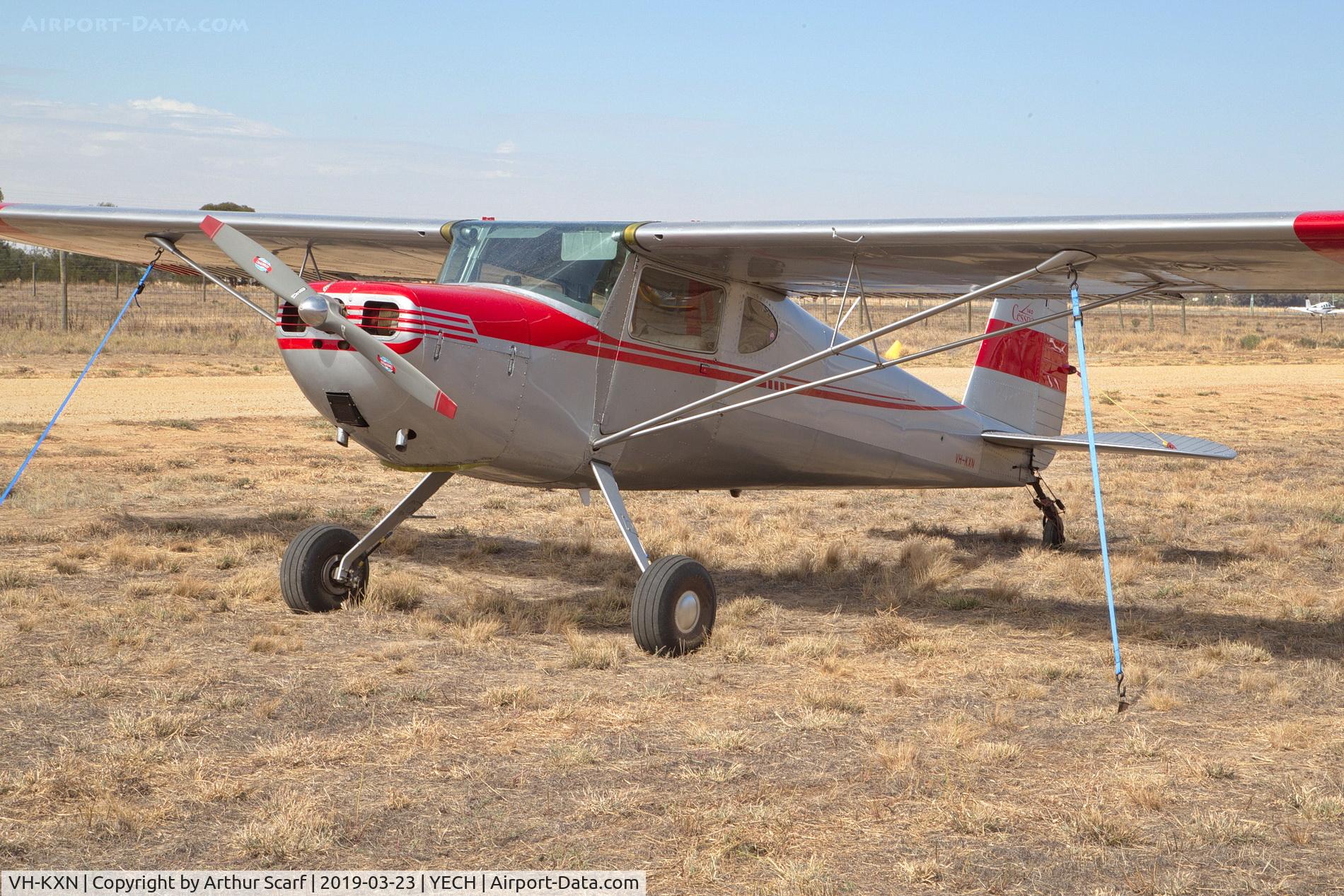 VH-KXN, 1948 Cessna 140 C/N 14668, Antique Aeroplane Association of Australia fly in Echuca Vic 2019