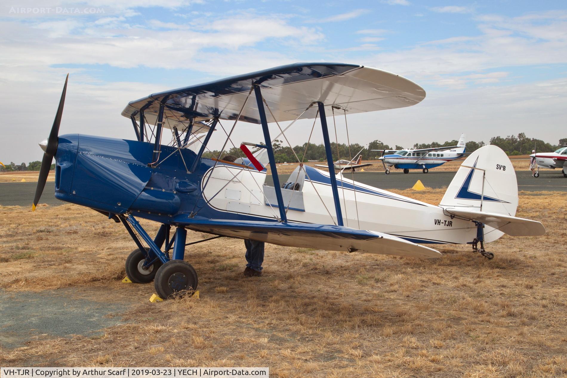 VH-TJR, 1949 Nord Stampe SV-4C C/N 49, Antique Aeroplane Association of Australia fly in Echuca Vic 2019