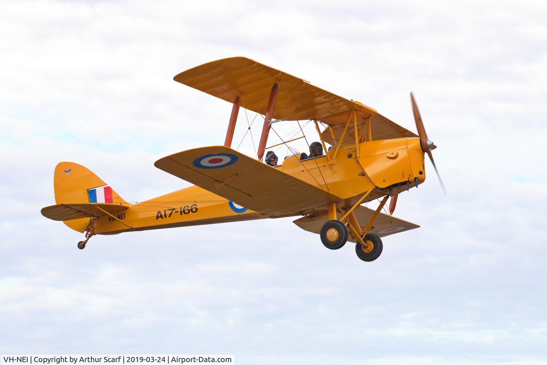 VH-NEI, 1940 De Havilland Australia DH-82A Tiger Moth C/N DHA167, Antique Aeroplane Association of Australia fly in Echuca Vic 2019