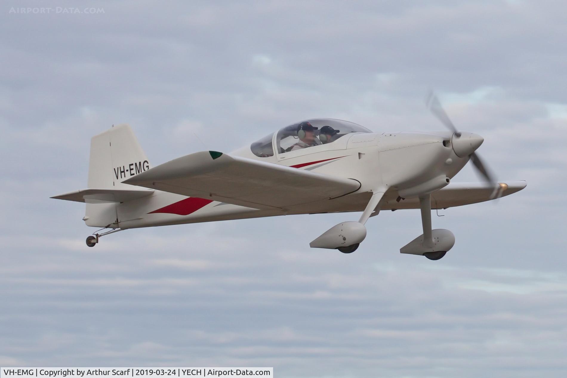 VH-EMG, 1995 Vans RV-6 C/N V175, Antique Aeroplane Association of Australia fly in Echuca Vic 2019